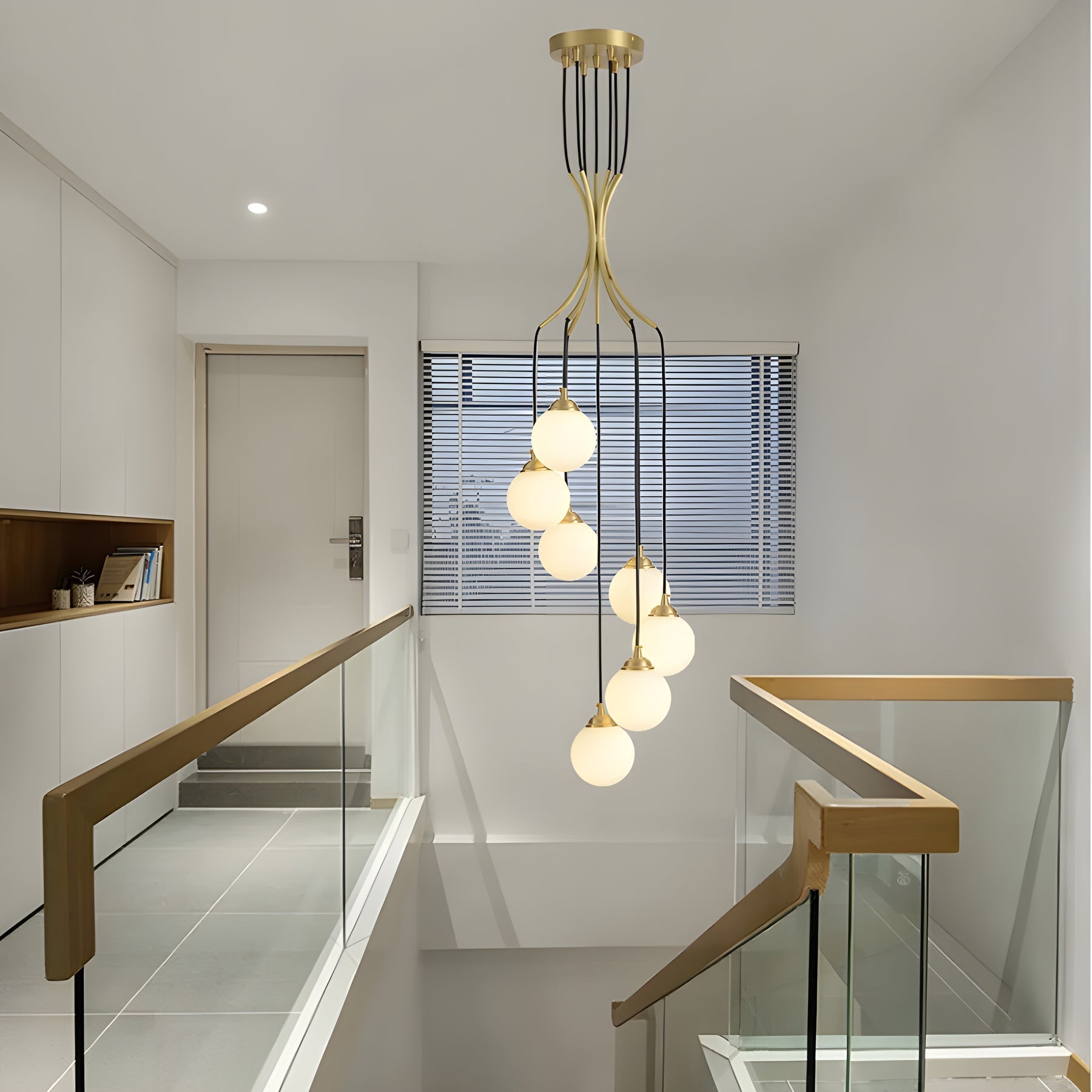 Zoruvyi Modern Minimalist Ball Drop Glass Chandelier - Neutralighting