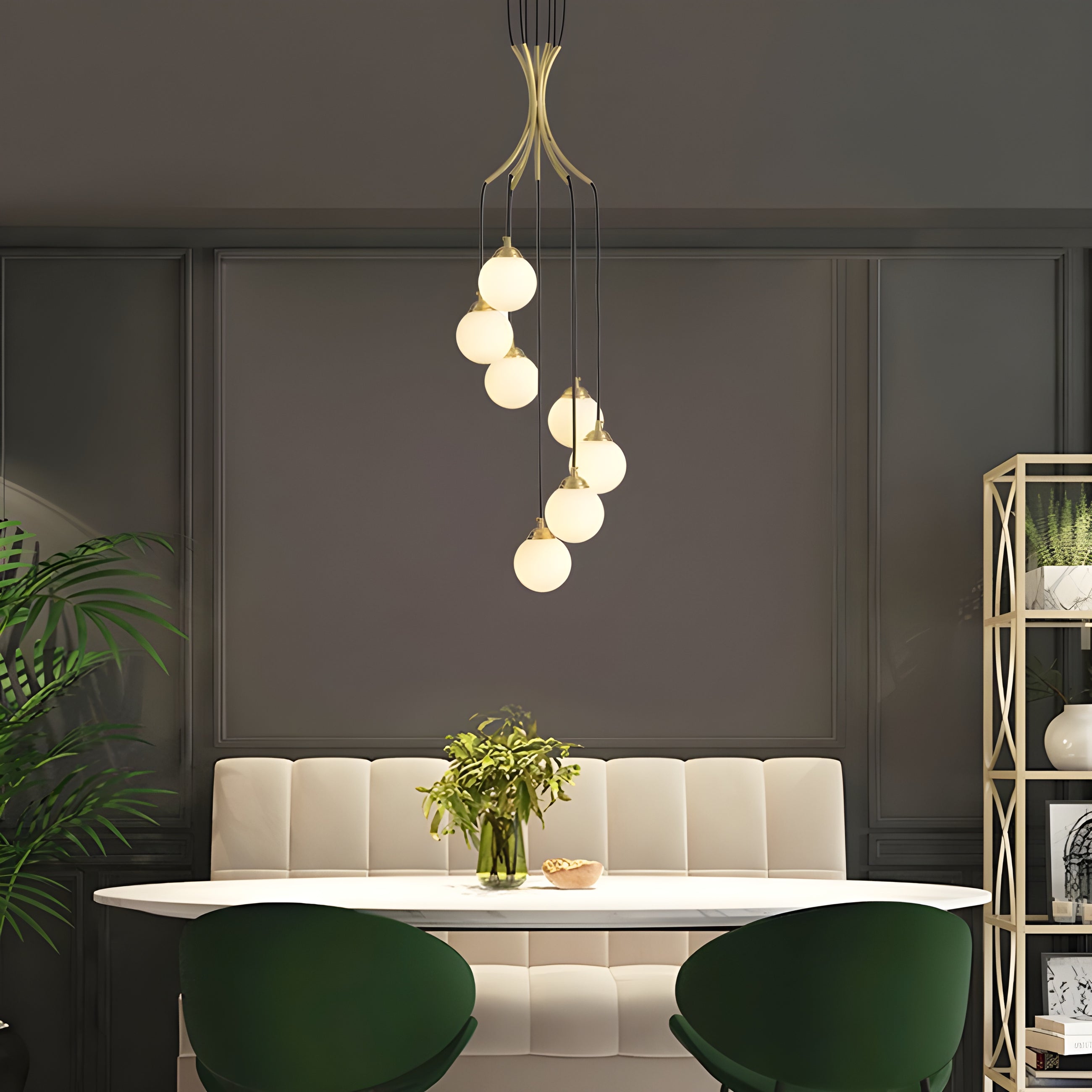 Zoruvyi Modern Minimalist Ball Drop Glass Chandelier - Neutralighting