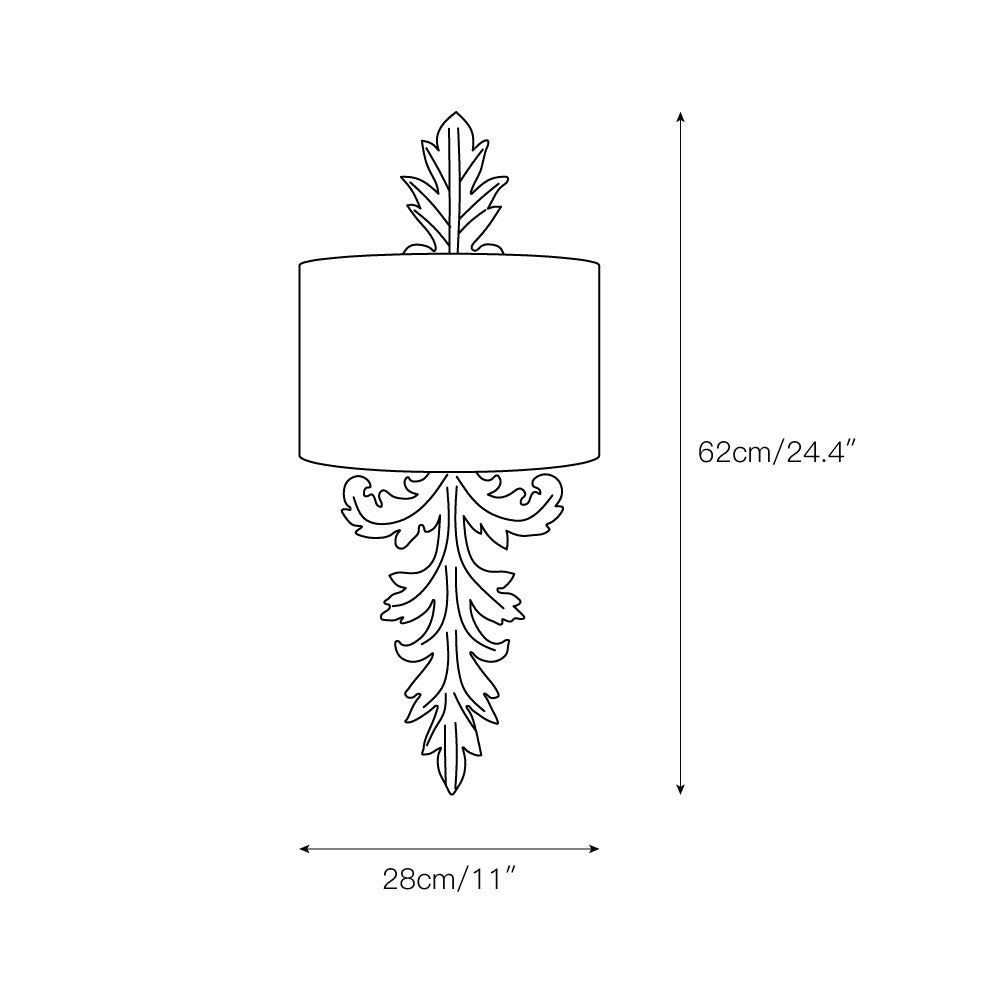 Alvuvyi Modern Leaves Fabric Wall Lamp - Neutralighting