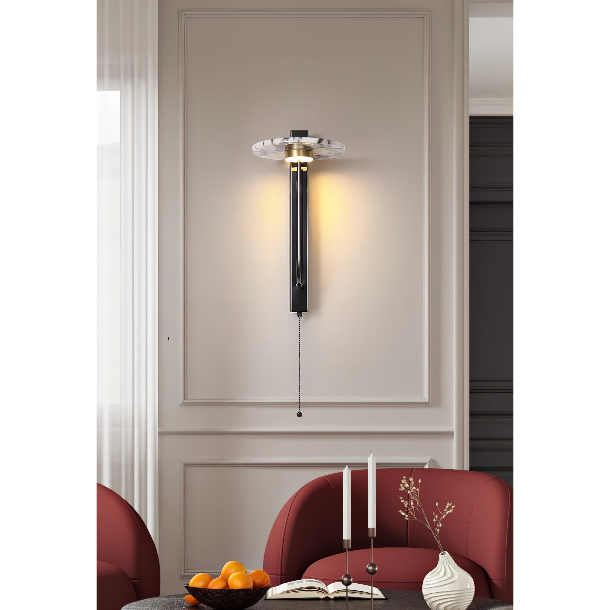 Aevuvyn Modern Minimalist Marble Wall Lamp - Neutralighting