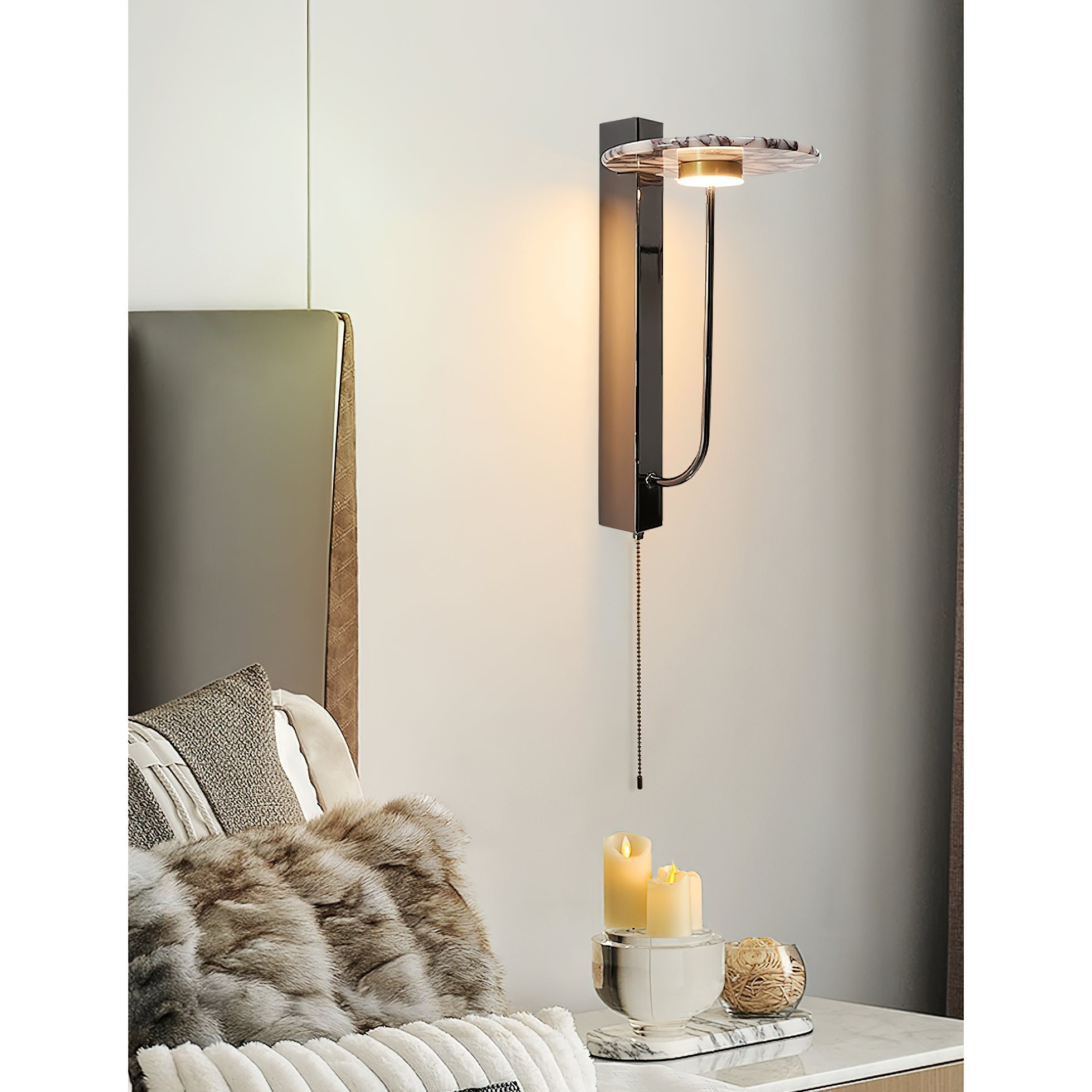 Aevuvyn Modern Minimalist Marble Wall Lamp - Neutralighting