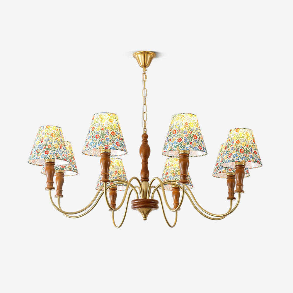 Cassian Chandelier Flower Fabric - Neutralighting