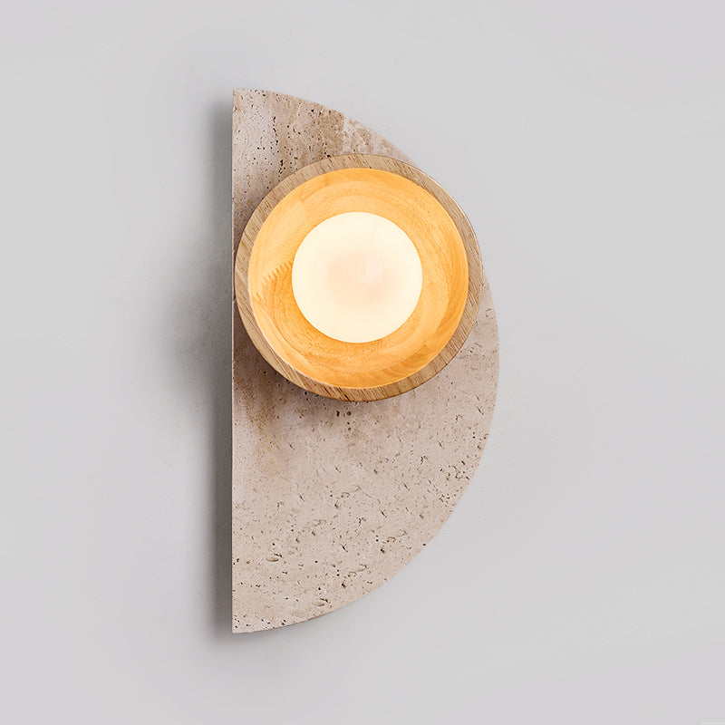 Dvaluvyi Individual Creativity Travertine Wall Lamp - Neutralighting