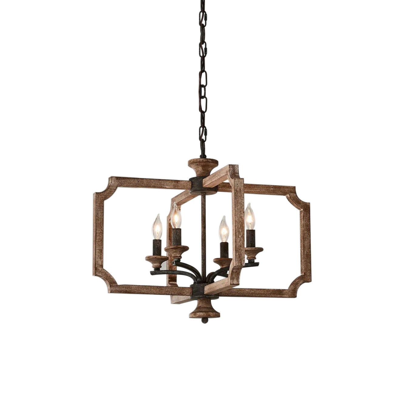 Eirikuvyi Vintage Creativity Metal Wood Lantern Pendant Lamp - Neutralighting