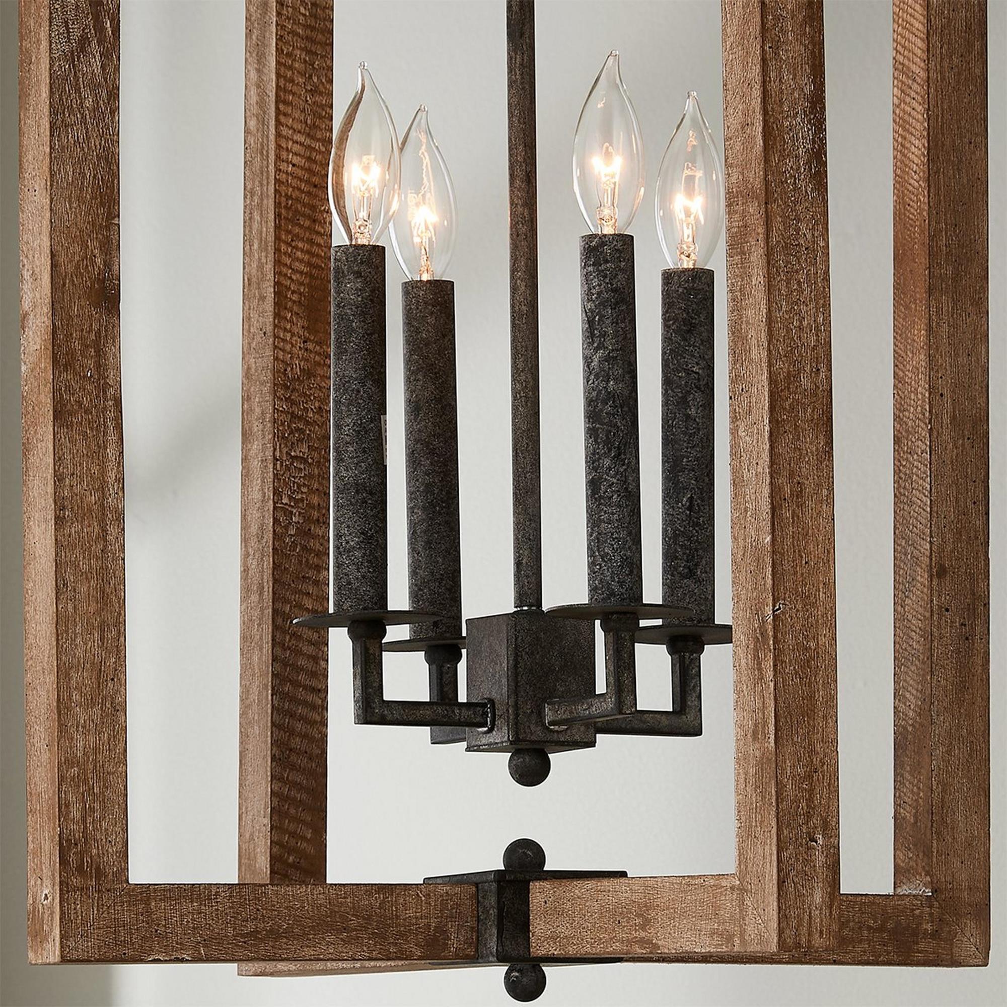 Eirikuvyi Vintage Creativity Metal Wood Lantern Pendant Lamp - Neutralighting