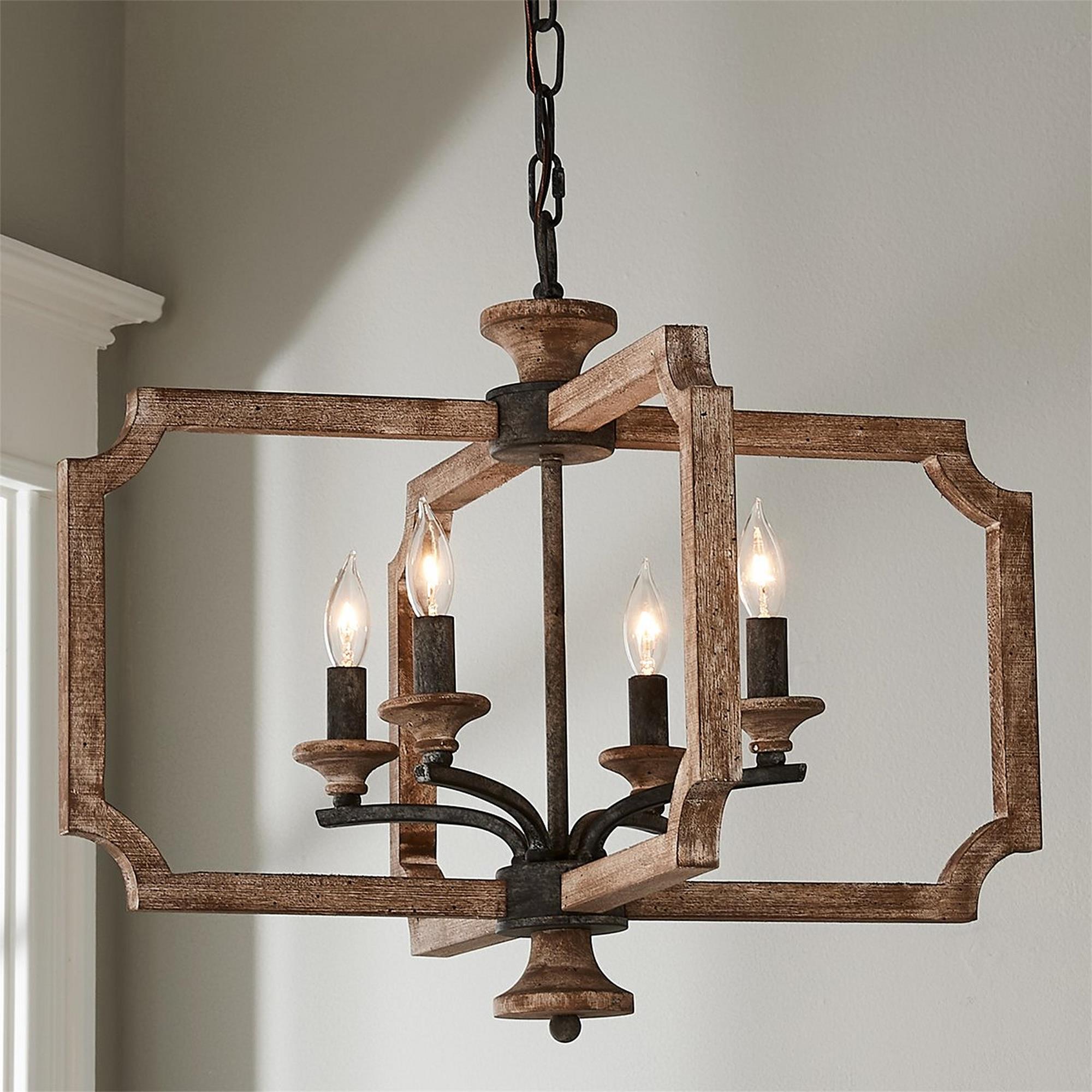 Eirikuvyi Vintage Creativity Metal Wood Lantern Pendant Lamp - Neutralighting