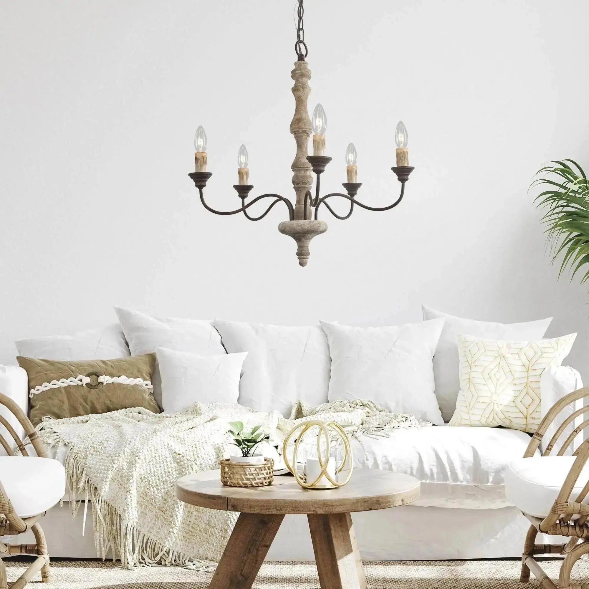 Fljotuvyi Individual Creativity Wood Metal Chandelier - Neutralighting
