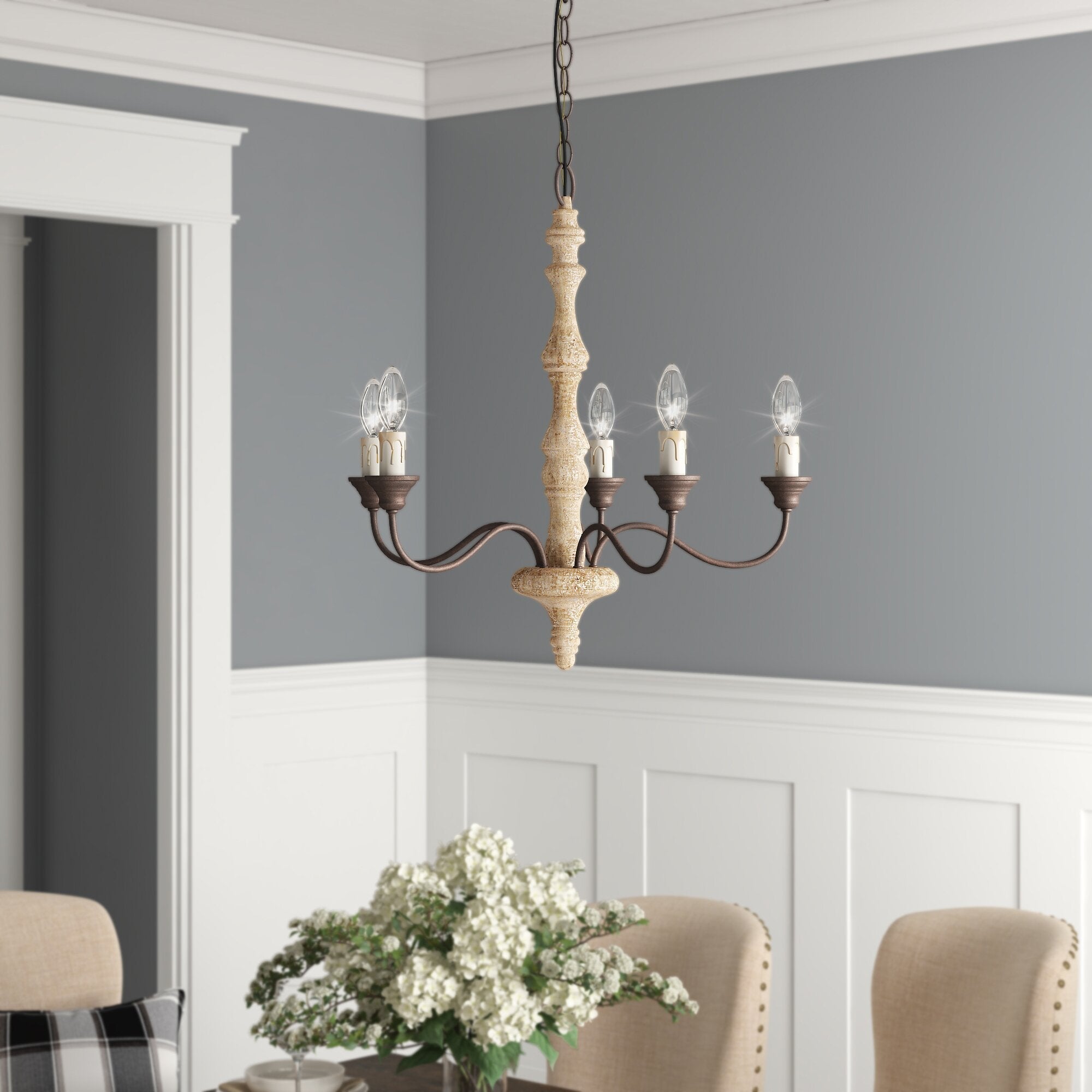 Fljotuvyi Individual Creativity Wood Metal Chandelier - Neutralighting