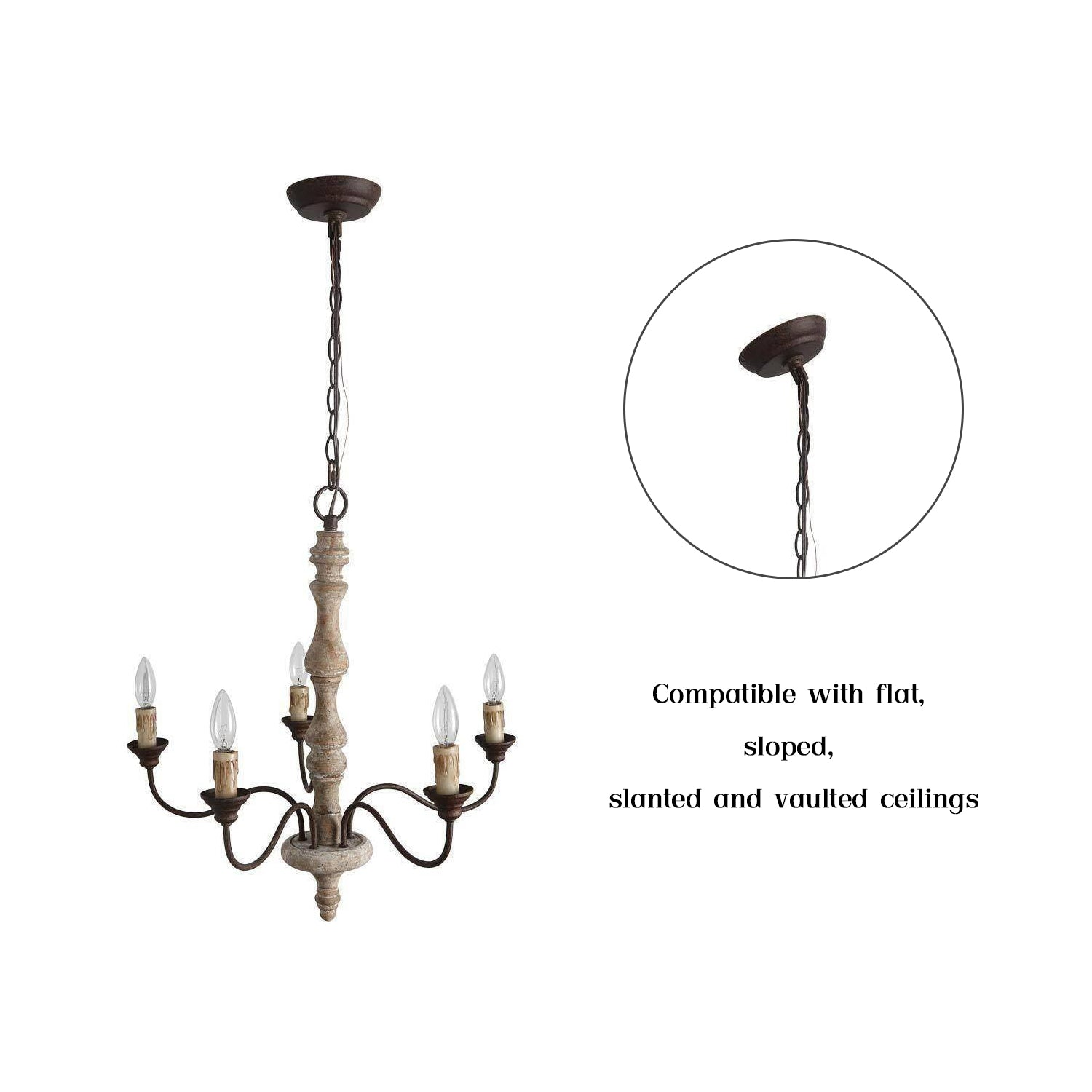 Fljotuvyi Individual Creativity Wood Metal Chandelier - Neutralighting