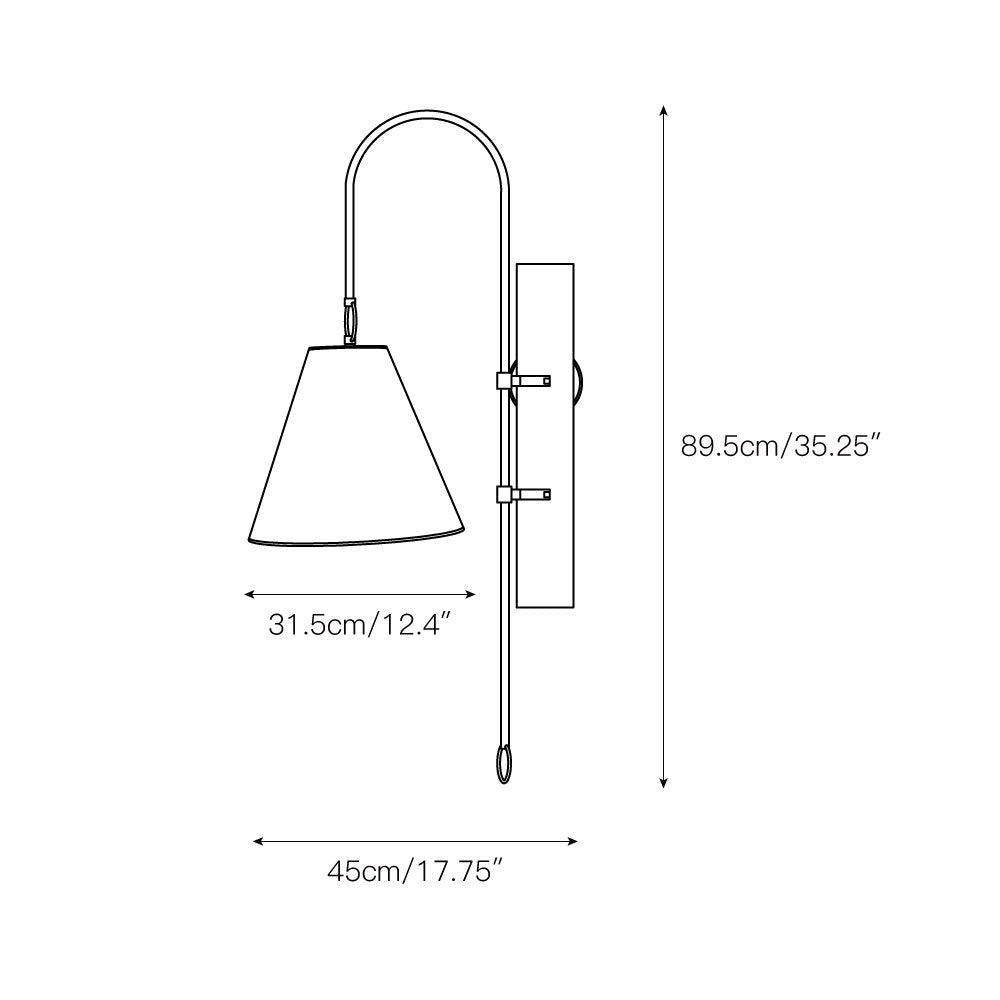 Ildvuvyi Modern Premium Brass Fabric Metal Wall Lamp - Neutralighting