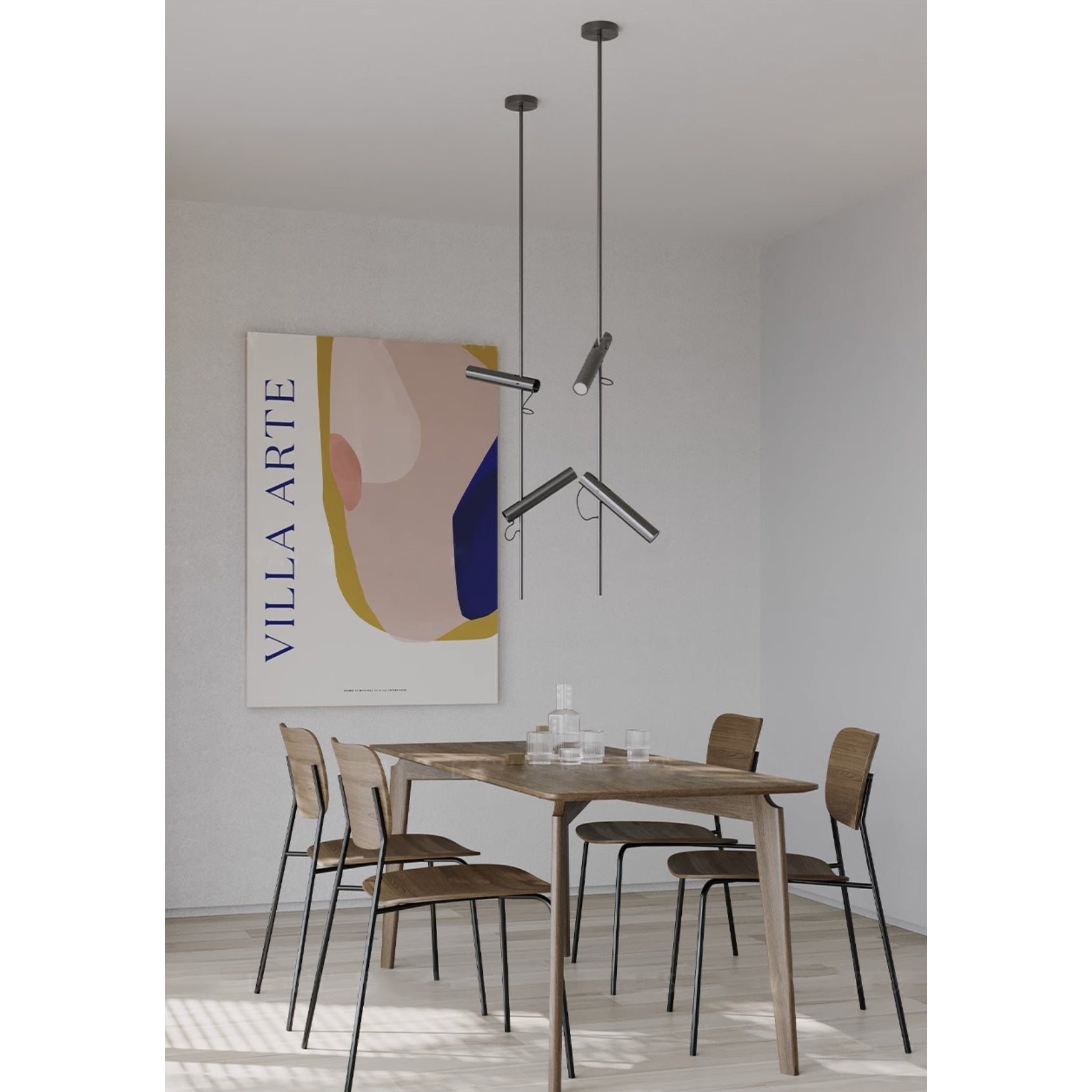 Jarnbruvyi Modern Minimalist Line Metal Pendant Light - Neutralighting