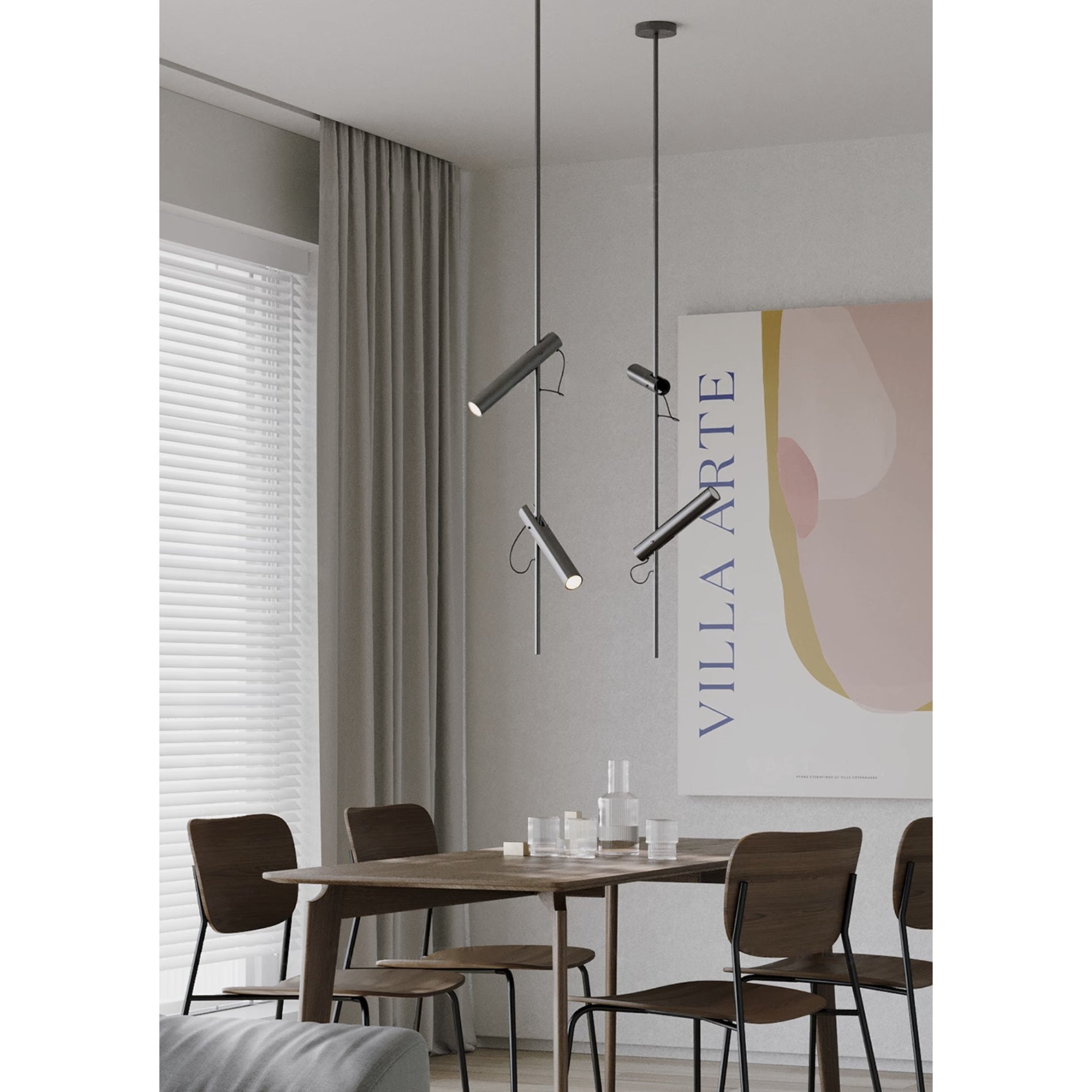 Jarnbruvyi Modern Minimalist Line Metal Pendant Light - Neutralighting