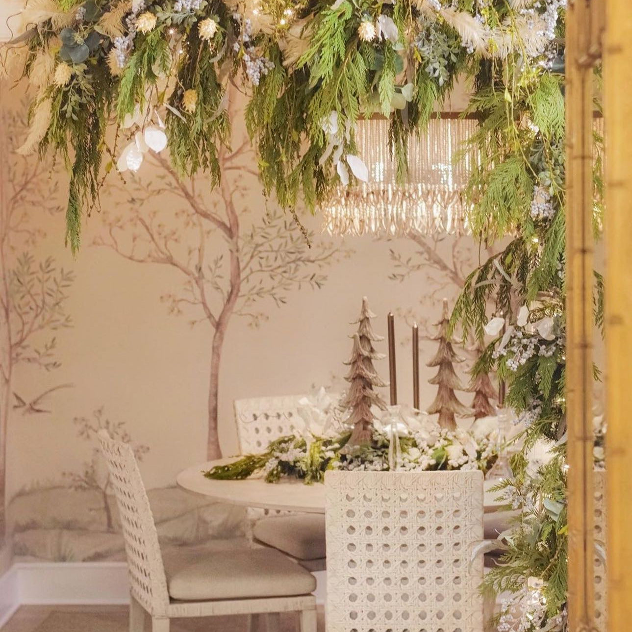 Odette Chandelier Wood and Coconut beads - Neutralighting