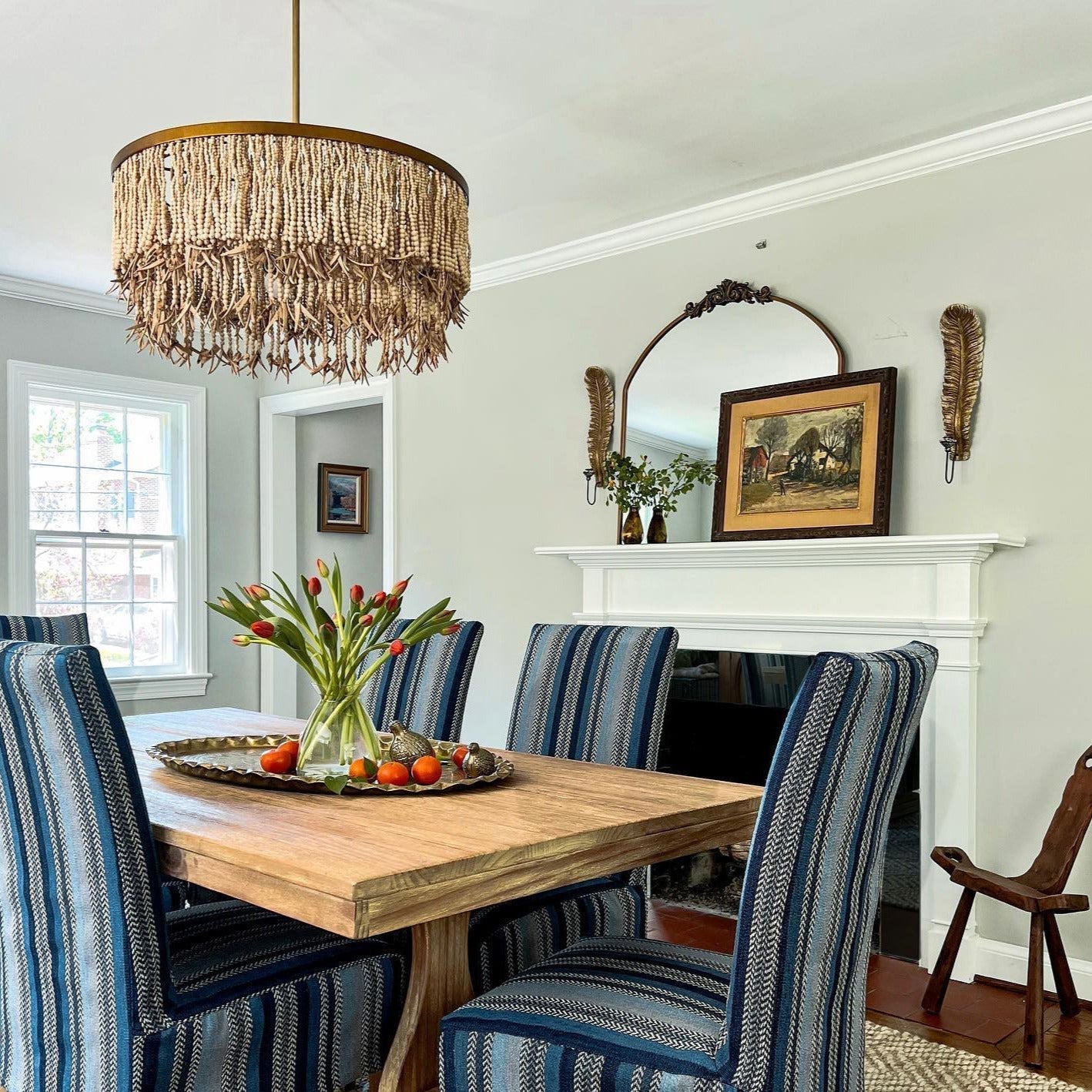 Odette Chandelier Wood and Coconut beads - Neutralighting