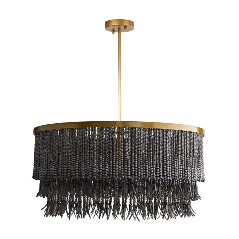 Odette Chandelier Wood and Coconut beads - Neutralighting