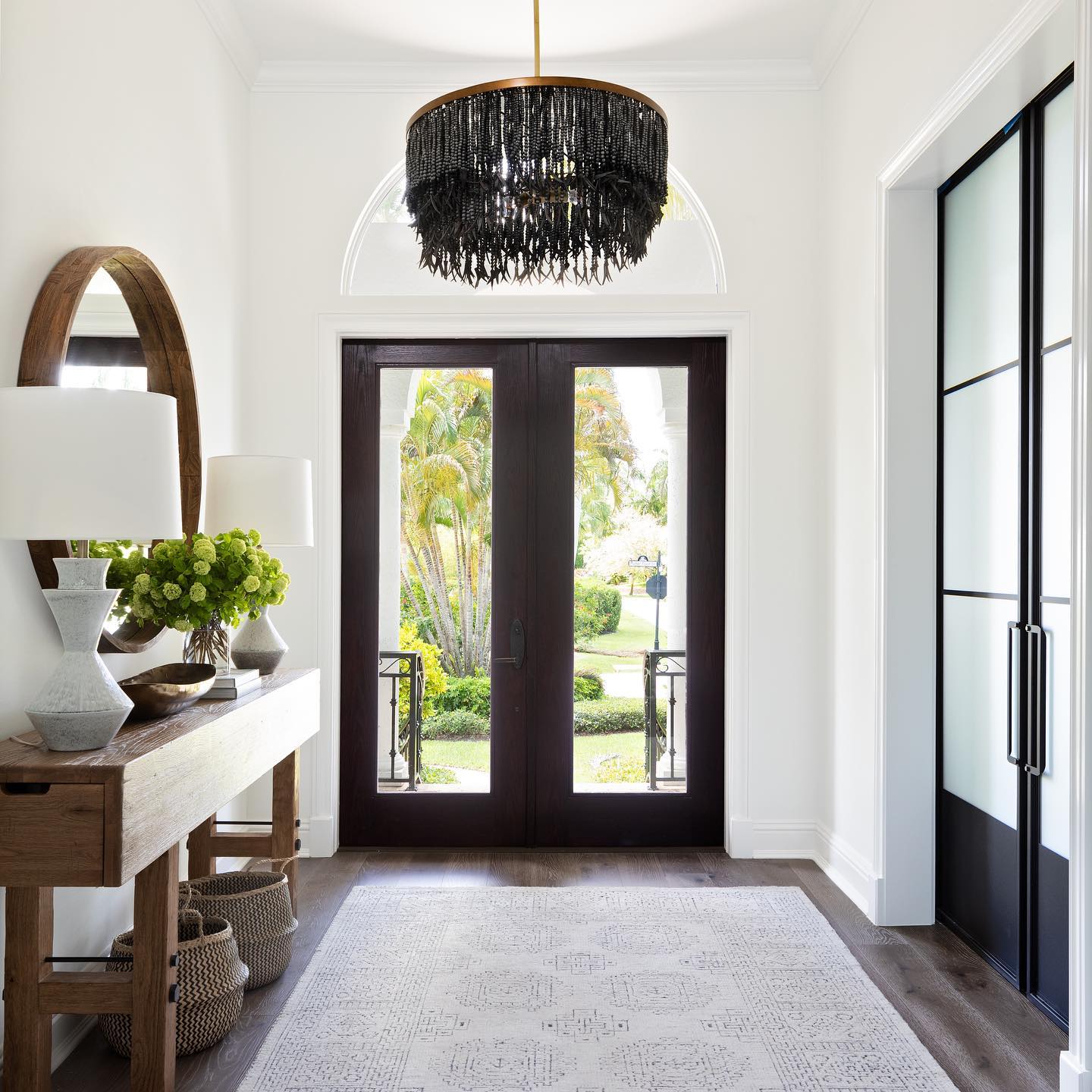Odette Chandelier Wood and Coconut beads - Neutralighting