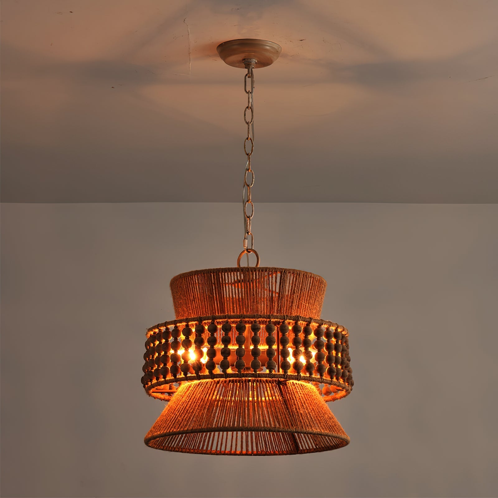 Kvennuvyi Natural Antigua Brown Metal Pendant Lamp - Neutralighting