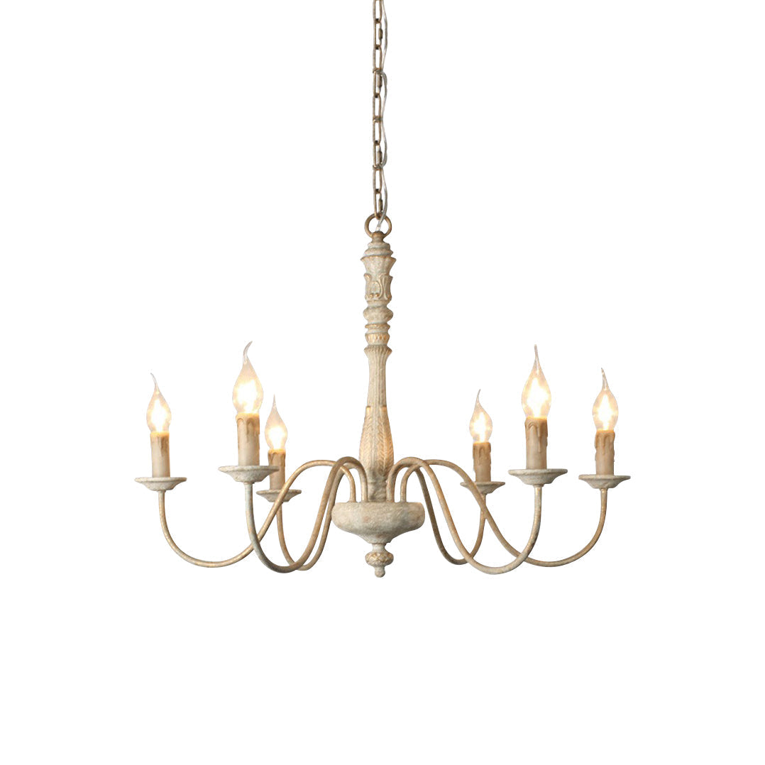 Ljomuvyi Traditional Farmhouse Metal Wood Chandelier - Neutralighting