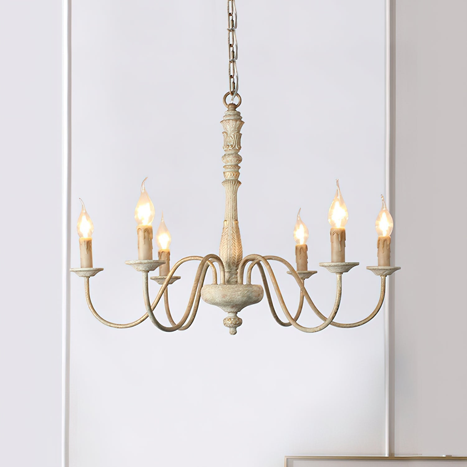 Ljomuvyi Traditional Farmhouse Metal Wood Chandelier - Neutralighting