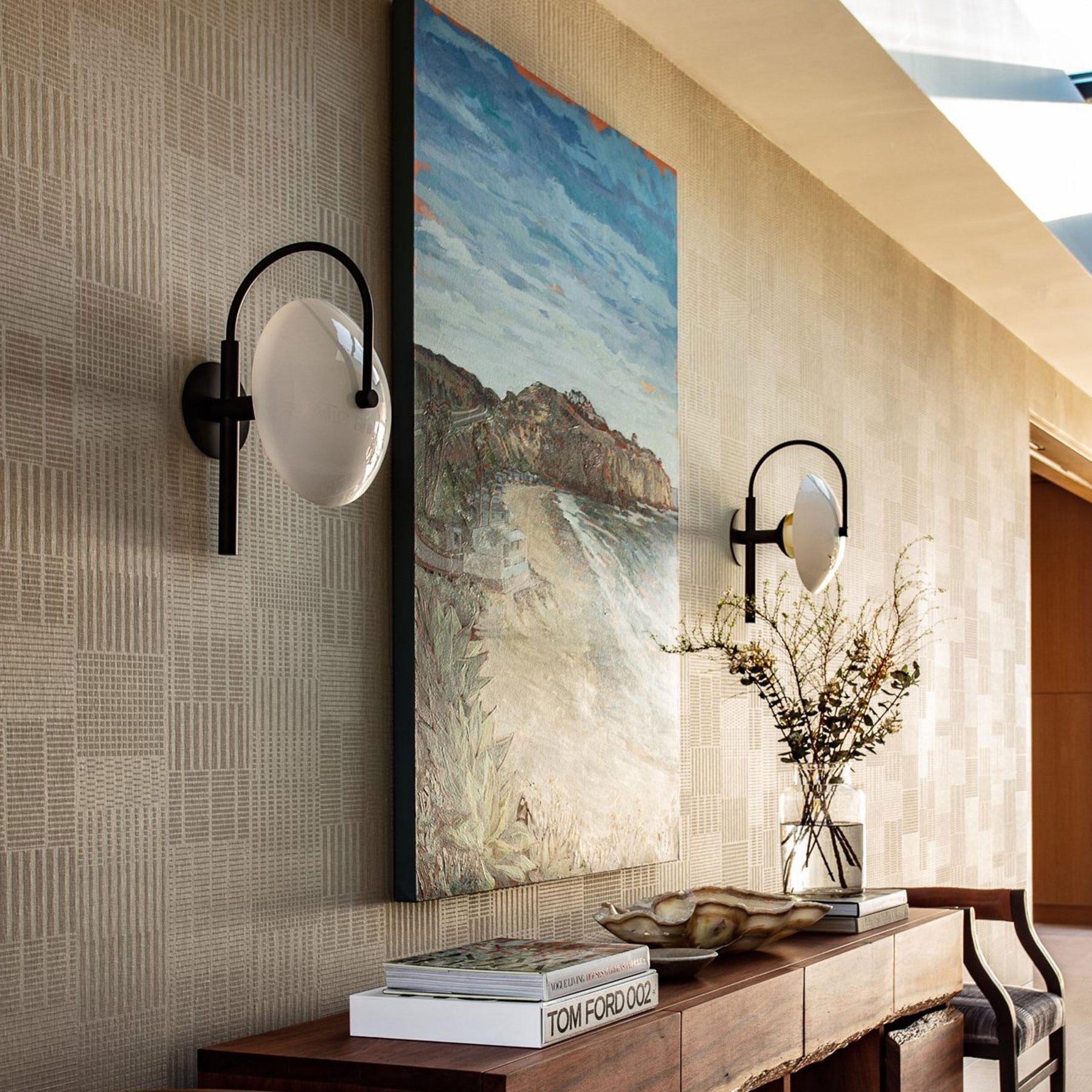 Norduvyn Modern Minimalist Art Metal Glass Wall Lamp - Neutralighting