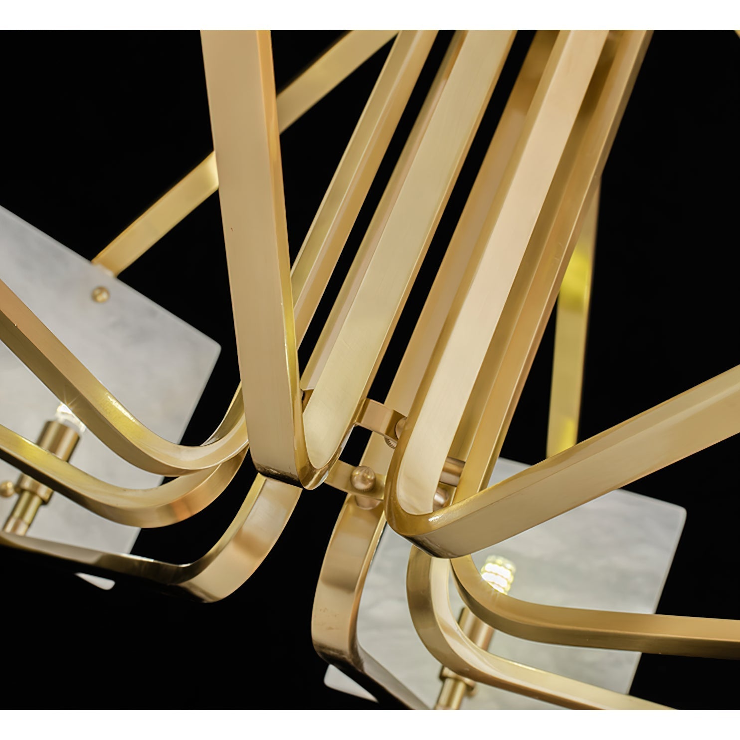 Plotuvys Postmodern Luxury Brass Alabaster Chandelier - Neutralighting