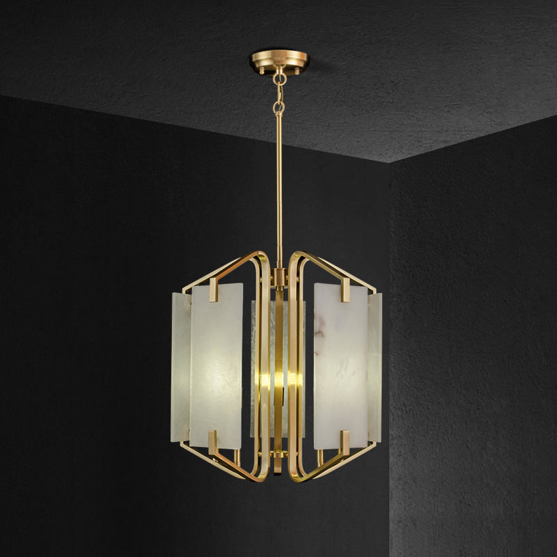 Plotuvys Postmodern Luxury Brass Alabaster Chandelier - Neutralighting