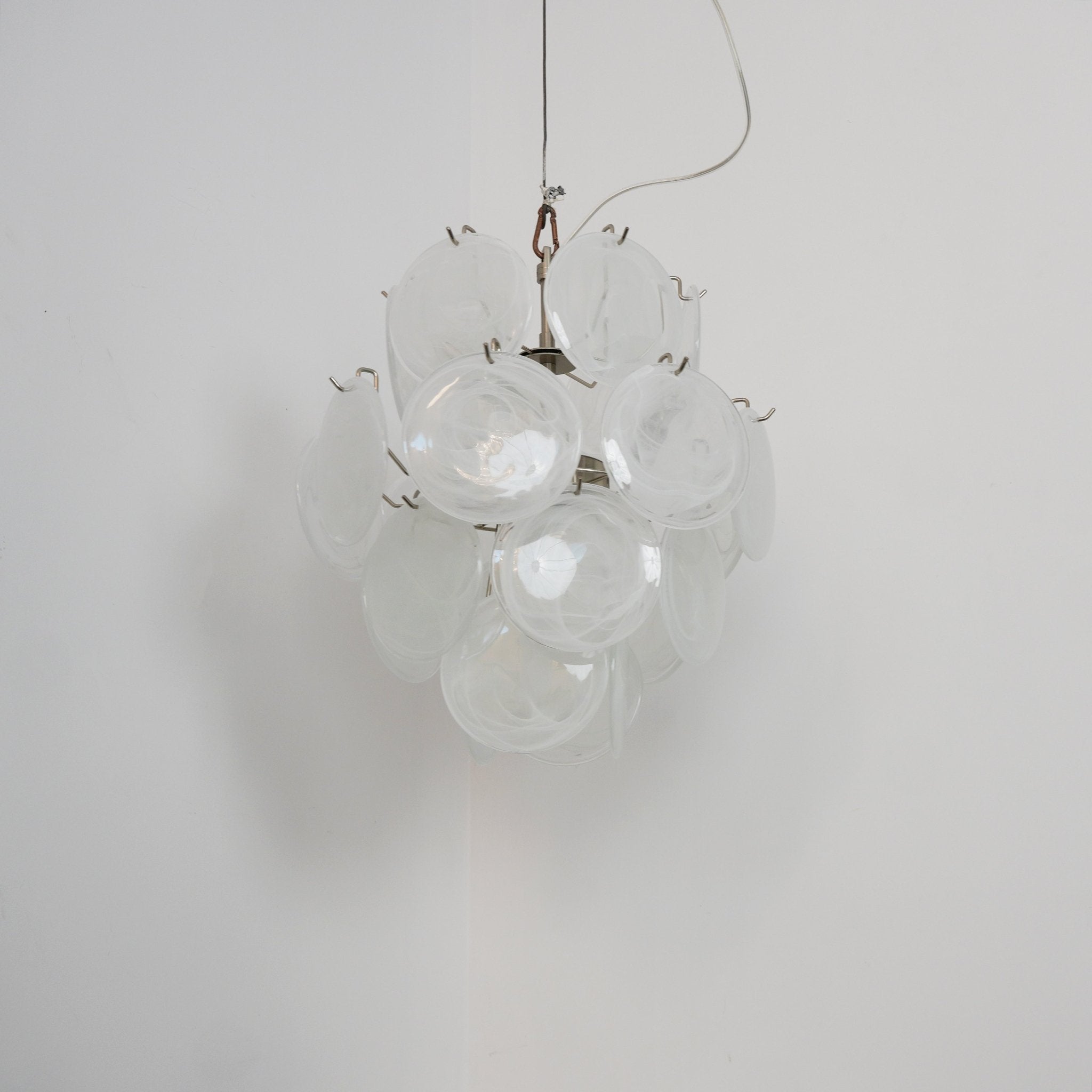 Aurora Chandelier Apricot Murano Glass Disc Layered Artistic