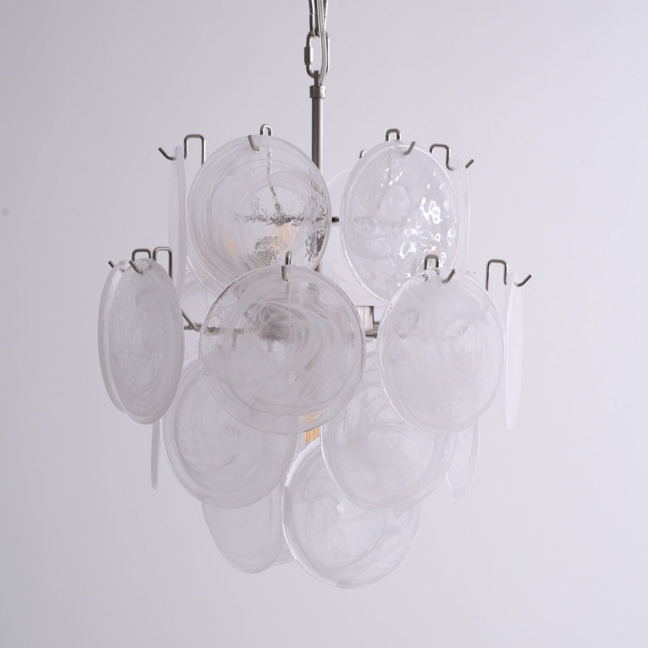 Aurora Chandelier Apricot Murano Glass Disc Layered Artistic