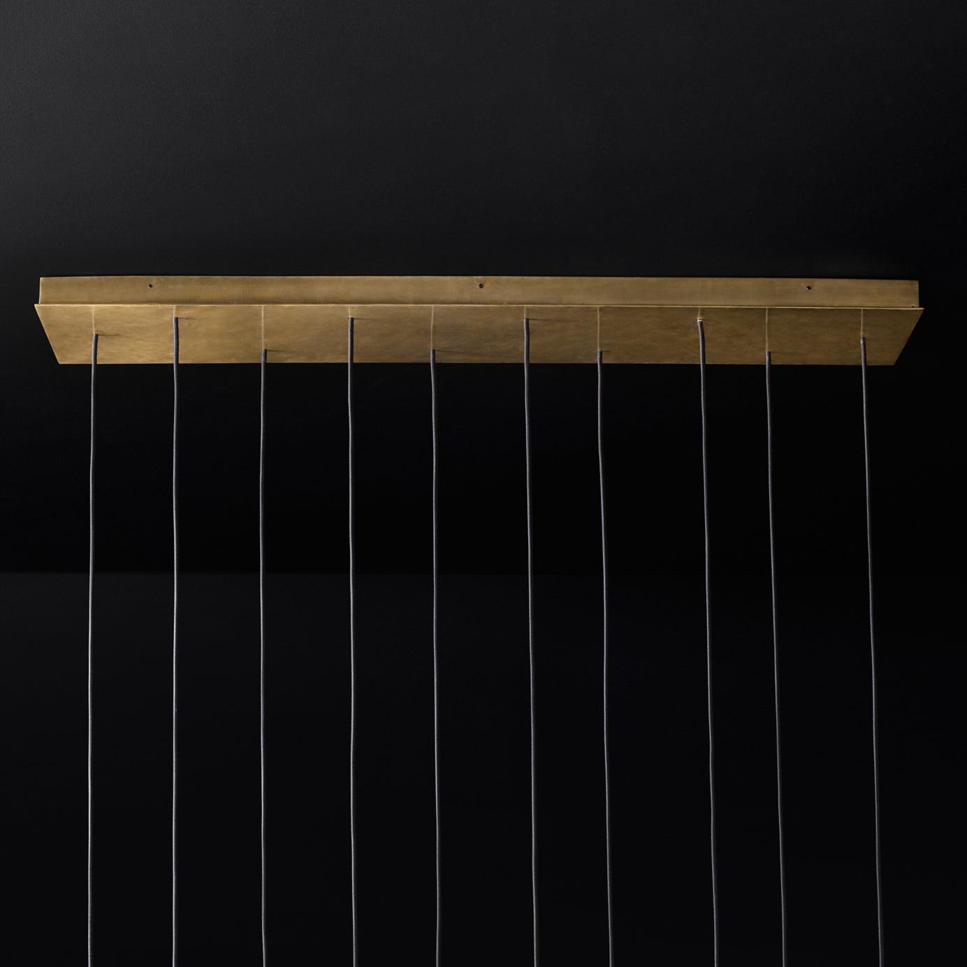 Chandelier with Polished Brass and Crystal Shades Minimalist - Neutralighting