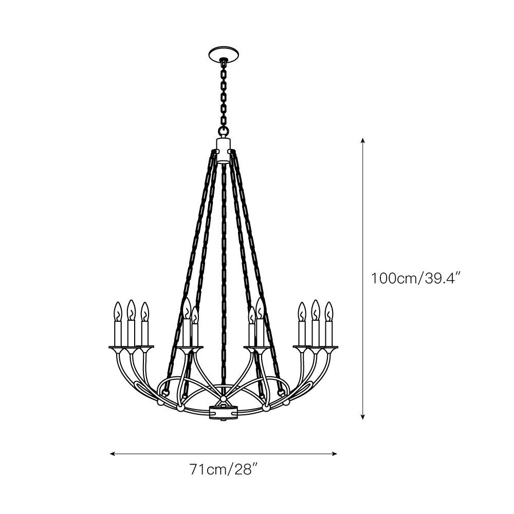 Ostruvyi Modern Minimalist Industrial Metal Chandelier - Neutralighting