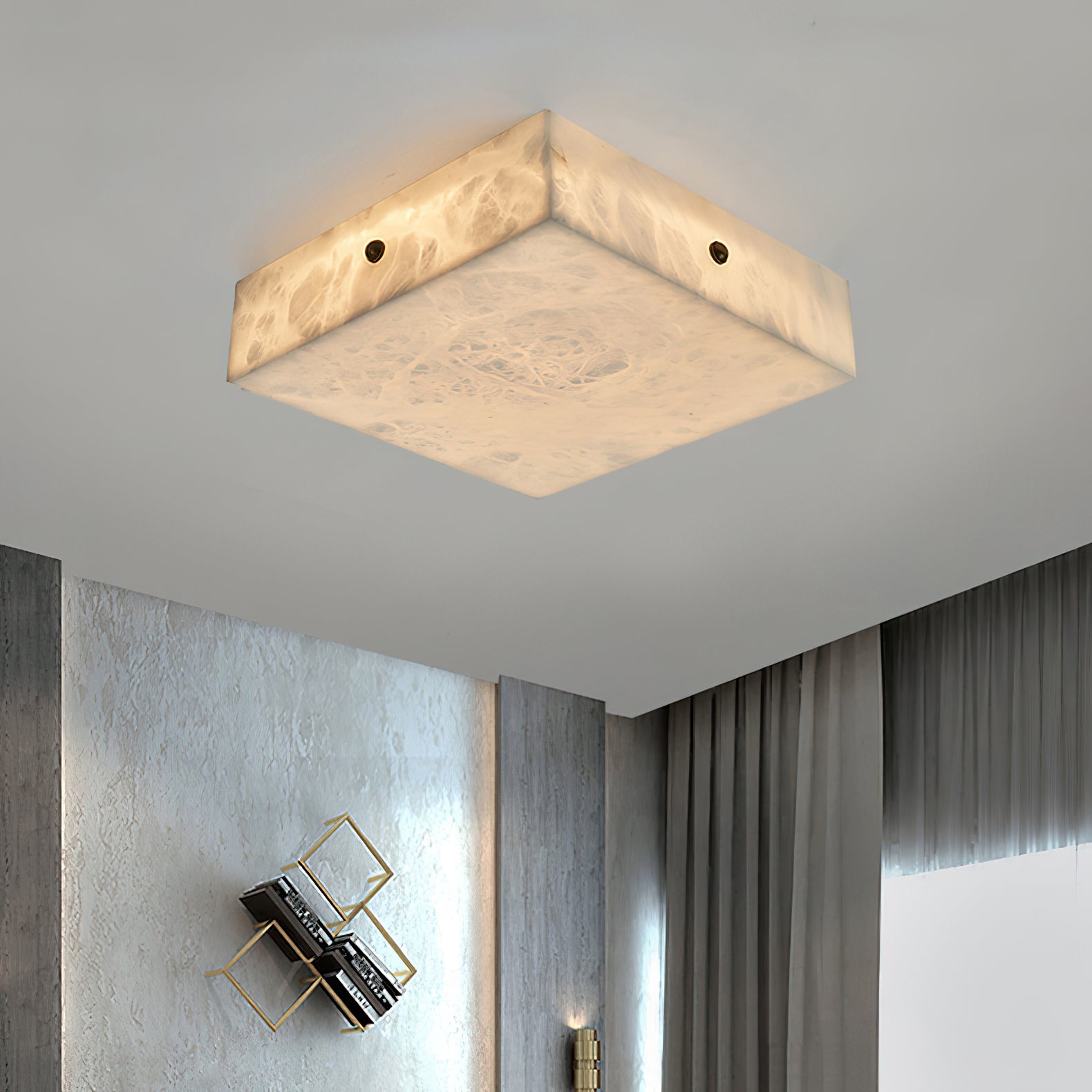 Rauduvys Modern Minimalist Alabaster Ceiling Light - Neutralighting