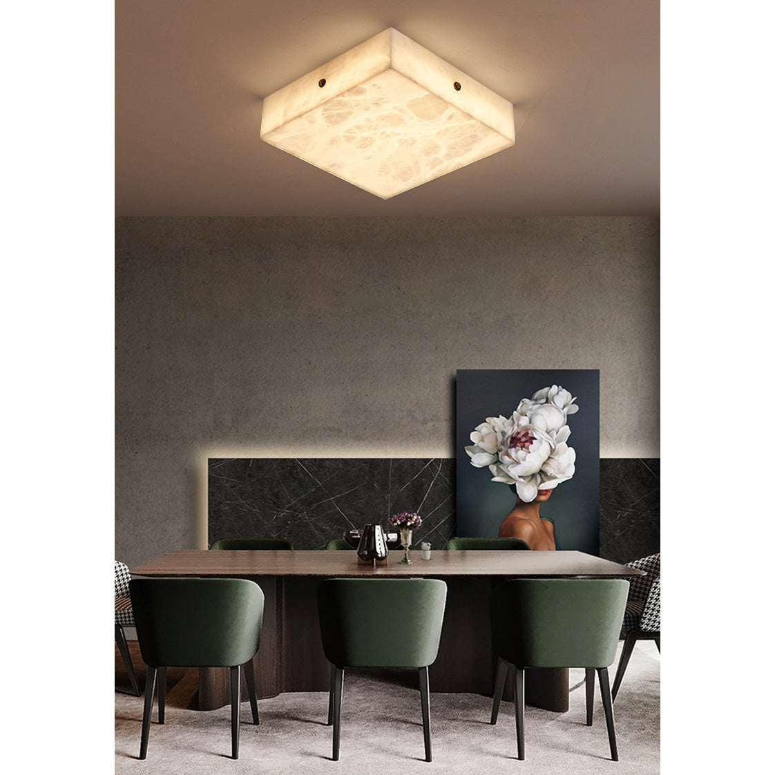 Rauduvys Modern Minimalist Alabaster Ceiling Light - Neutralighting