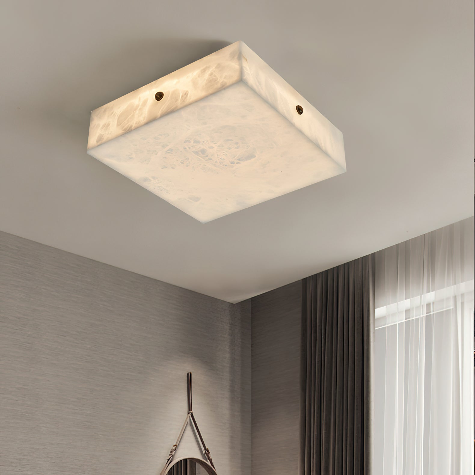Rauduvys Modern Minimalist Alabaster Ceiling Light - Neutralighting