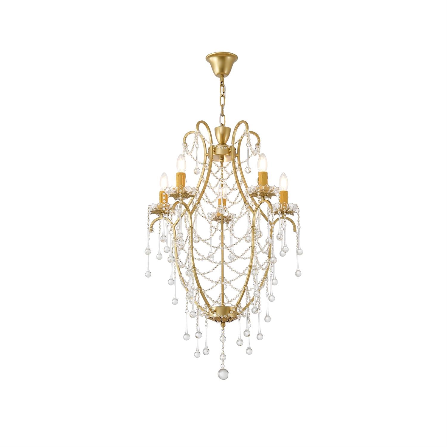 Qvistuvyo Individual Creativity Metal Glass Chandelier - Neutralighting