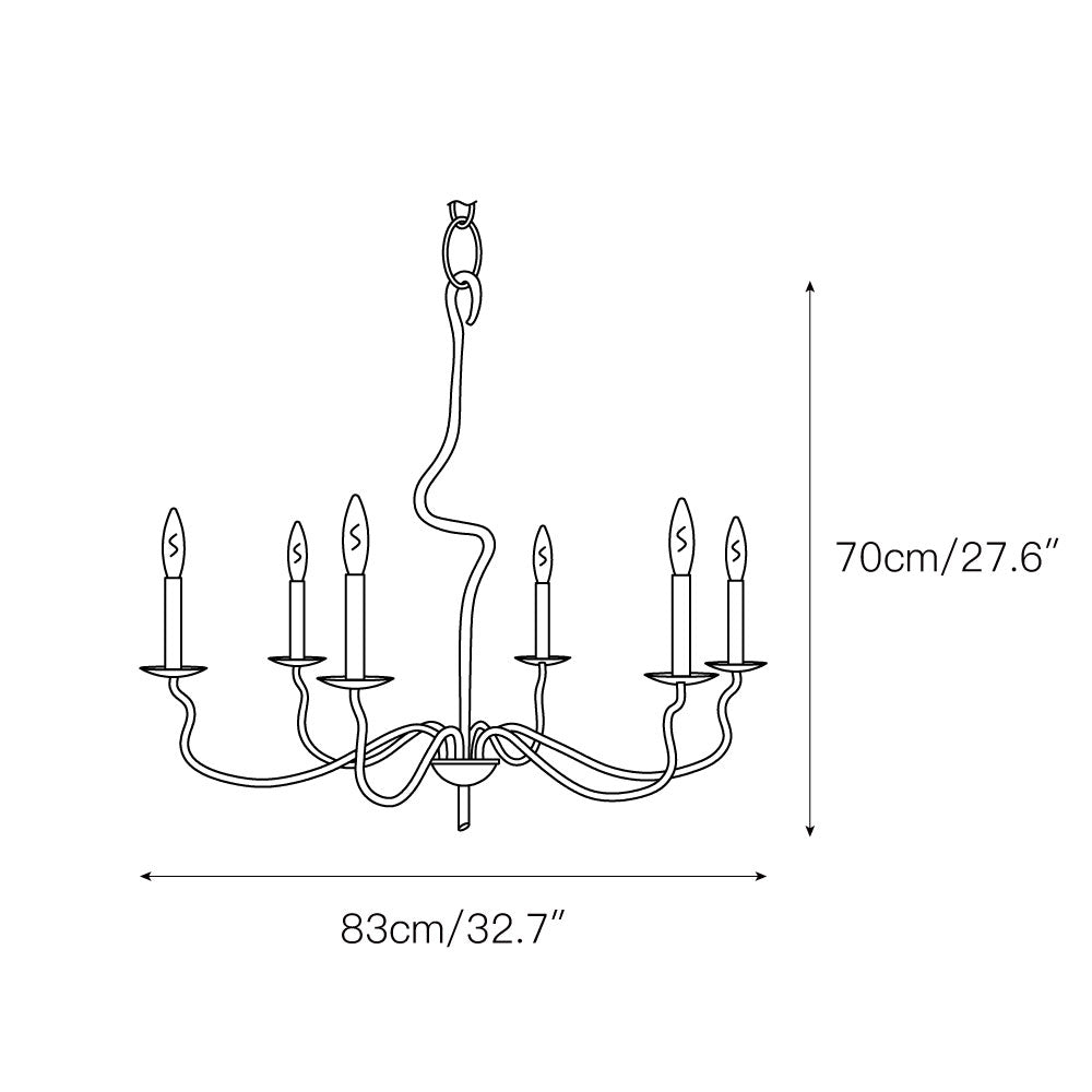 Rauduvyo Modern Minimalist Industrial Metal Chandelier - Neutralighting