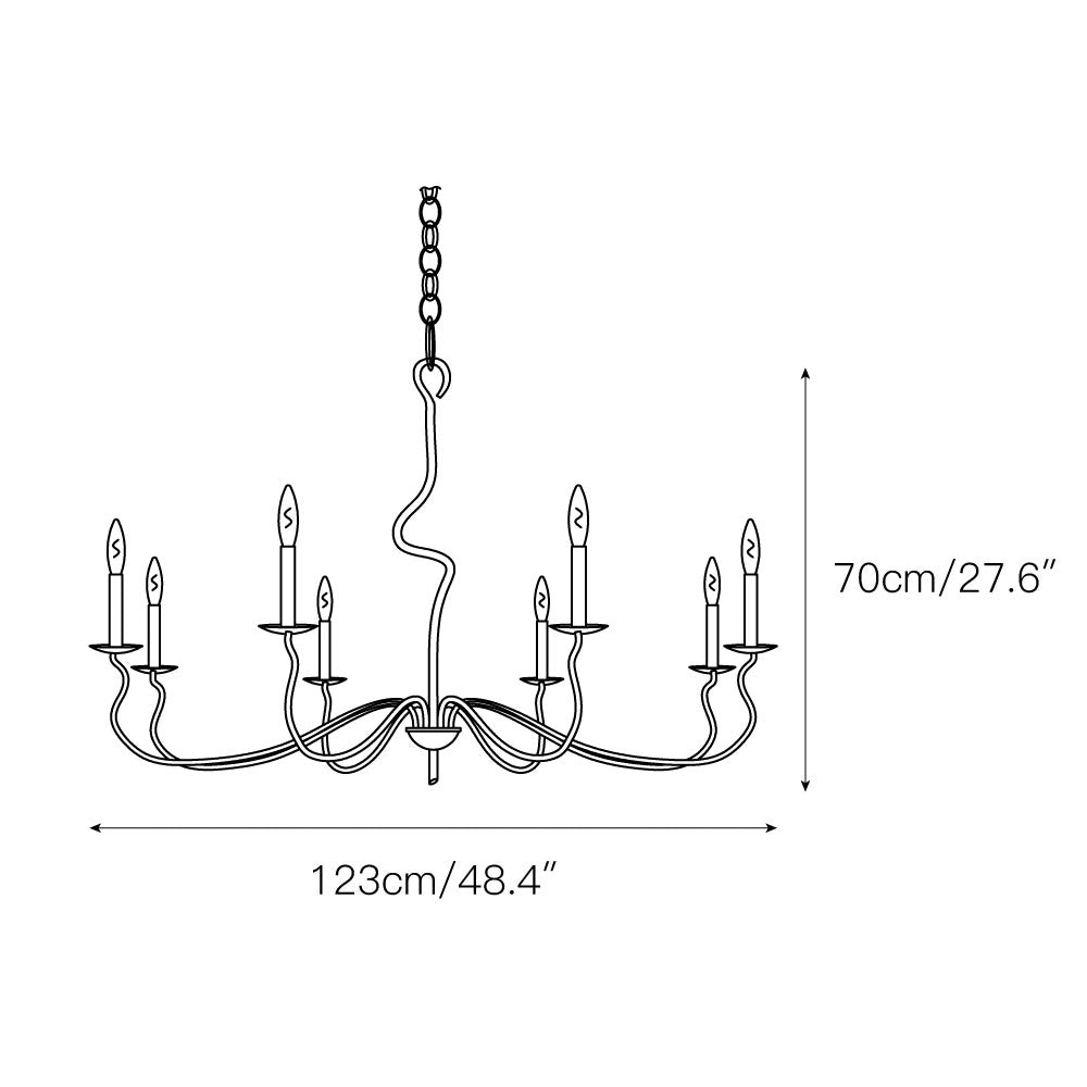 Rauduvyo Modern Minimalist Industrial Metal Chandelier - Neutralighting