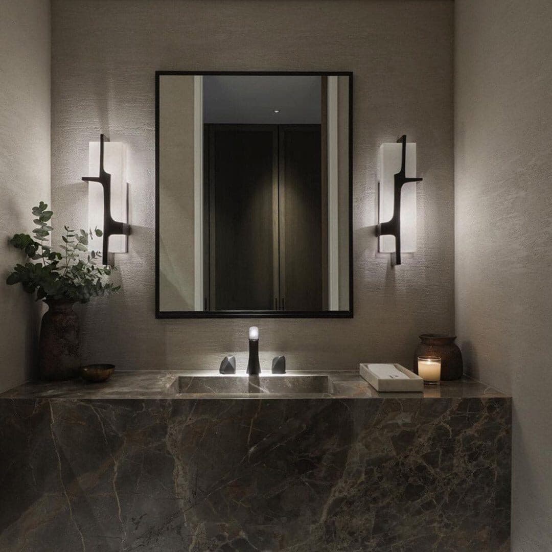 Ariel Wall Lamp Alabaster & Brass Elegance - Neutralighting