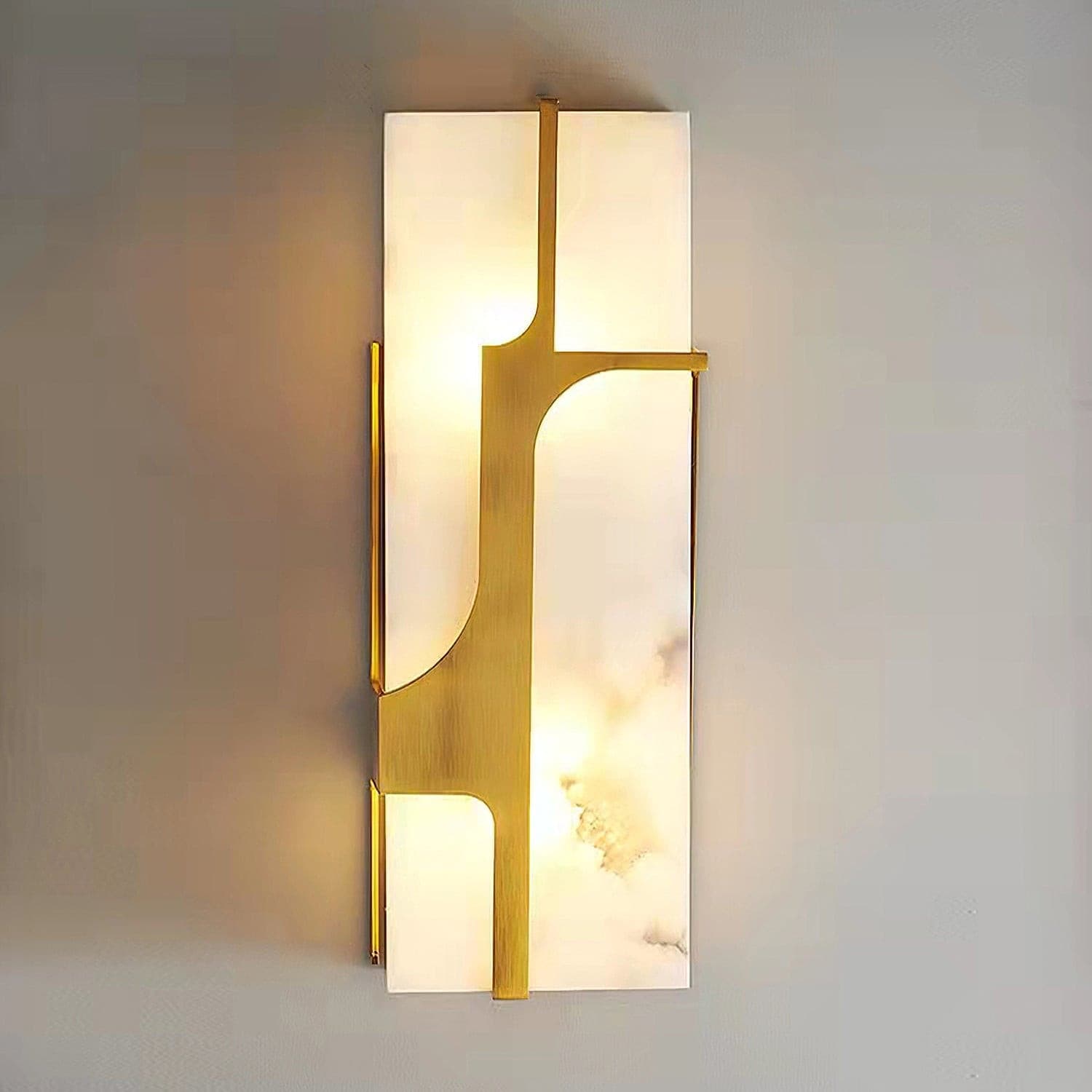 Ariel Wall Lamp Alabaster & Brass Elegance - Neutralighting