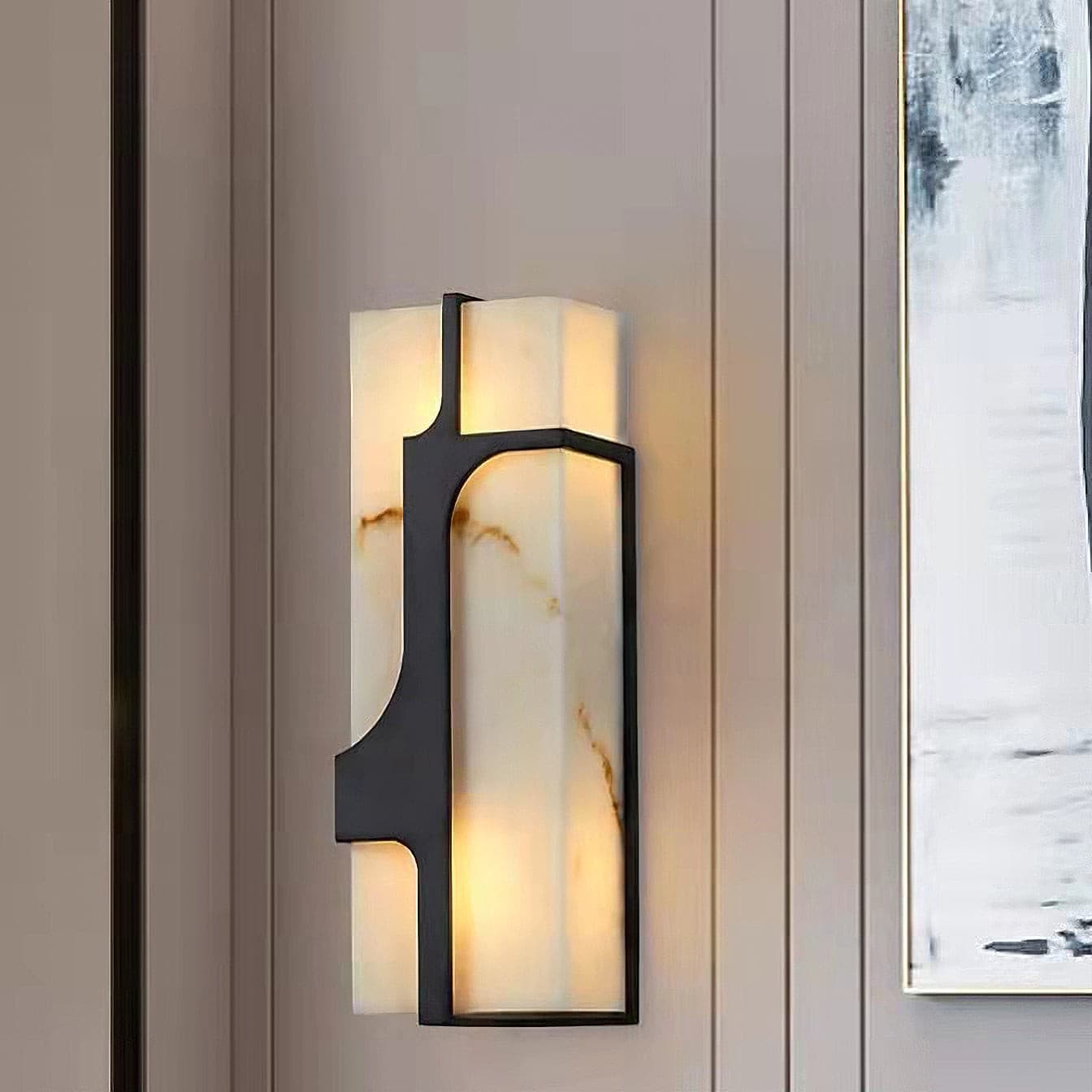 Ariel Wall Lamp Alabaster & Brass Elegance - Neutralighting