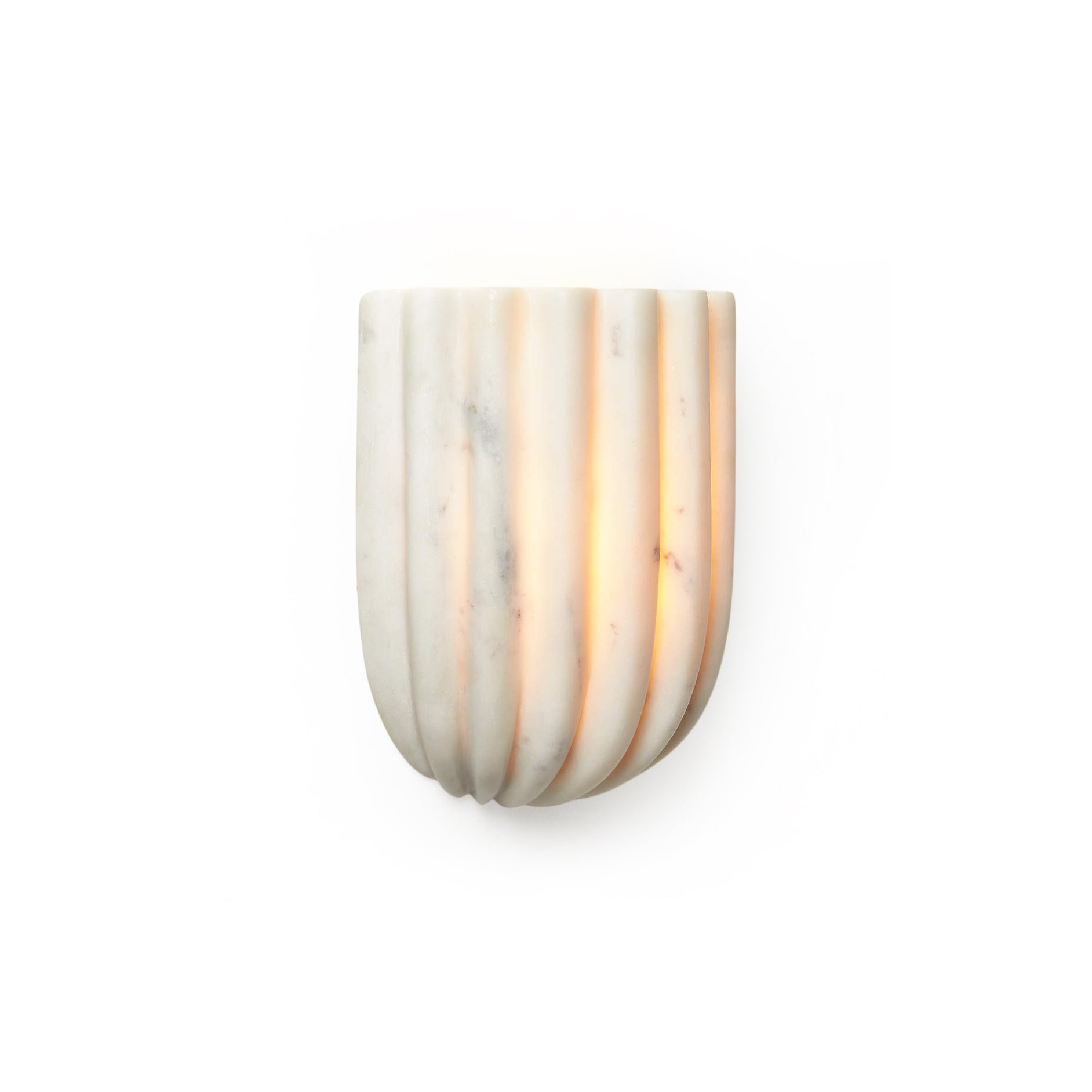 Tinduvys Elegance Ariel Single Marble Fluted Wall Lamp - Neutralighting