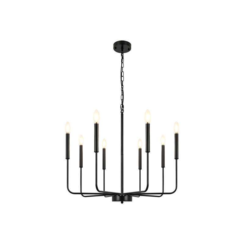 Ulfuvys Modern Candle Industrial Metal Chandelier - Neutralighting