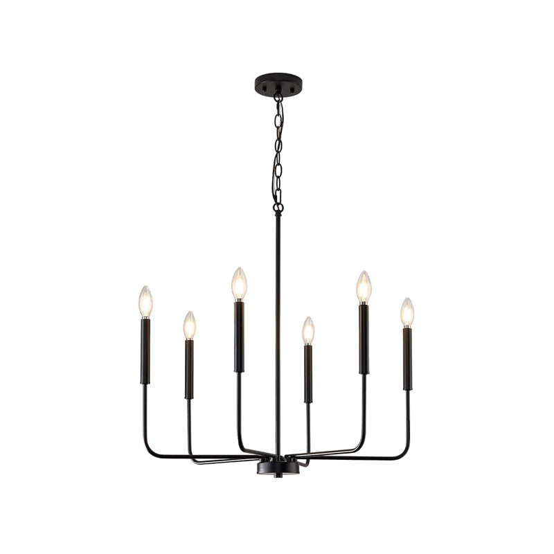 Ulfuvys Modern Candle Industrial Metal Chandelier - Neutralighting