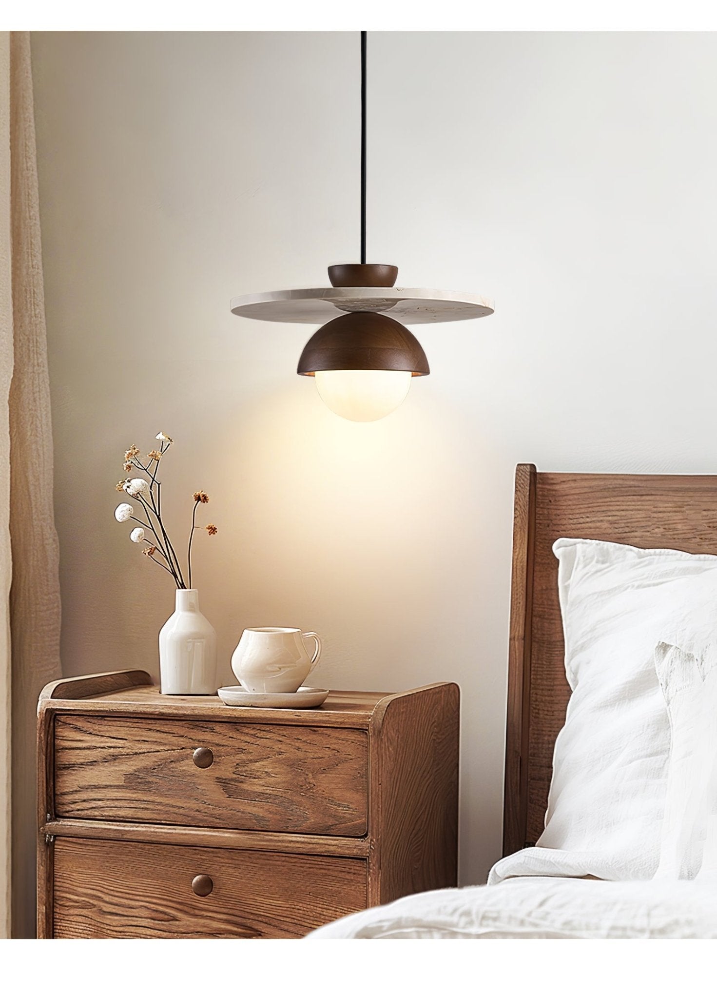 Vera Travertine Glass Pendant Light Design - Neutralighting