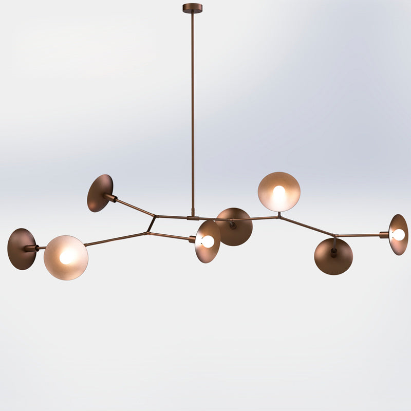 Tinduvyo Modern Minimalist Metal Glass Chandelier - Neutralighting