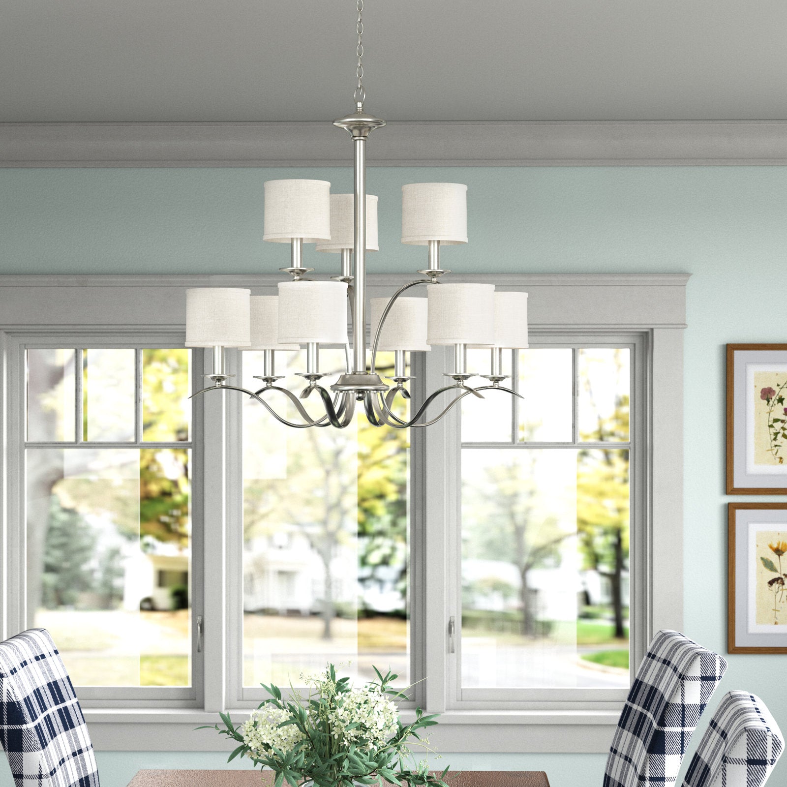 Vatnuvys Traditional Premium Brass Fabric Metal Chandelier - Neutralighting