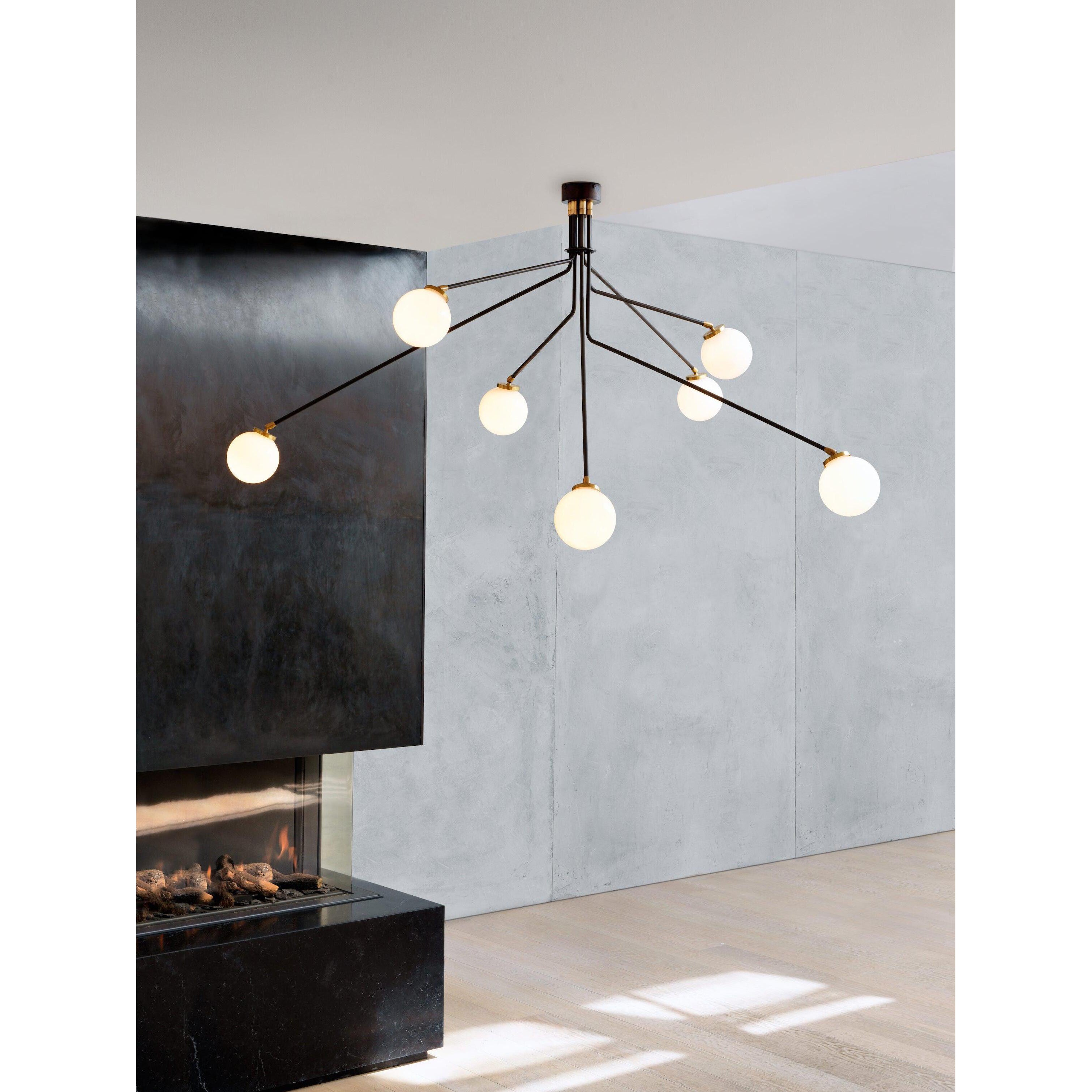Vatnuvyo Modern Minimalist Brass Metal Glass Ceiling Lamp - Neutralighting