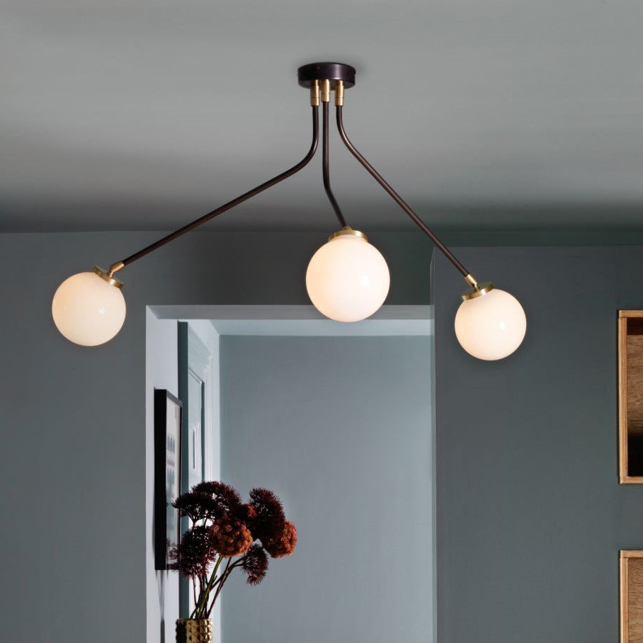 Vatnuvyo Modern Minimalist Brass Metal Glass Ceiling Lamp - Neutralighting