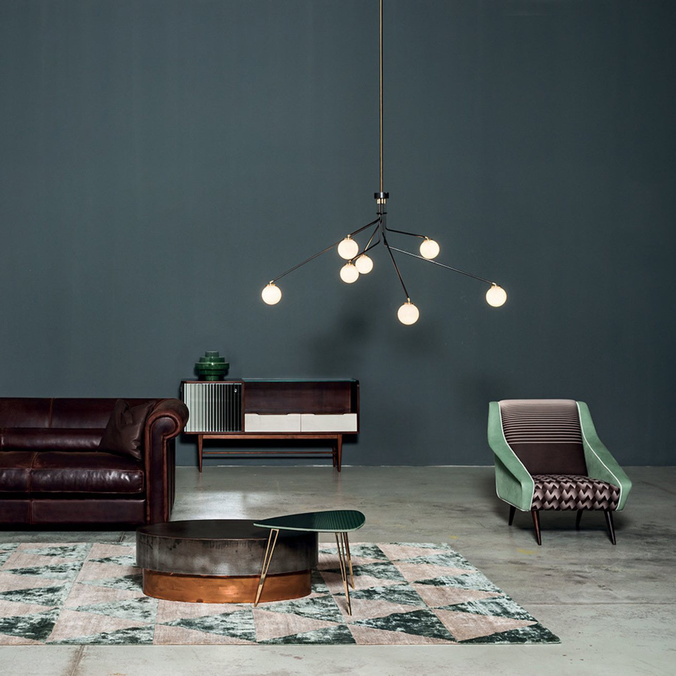 Vatnuvyo Modern Minimalist Brass Metal Glass Ceiling Lamp - Neutralighting
