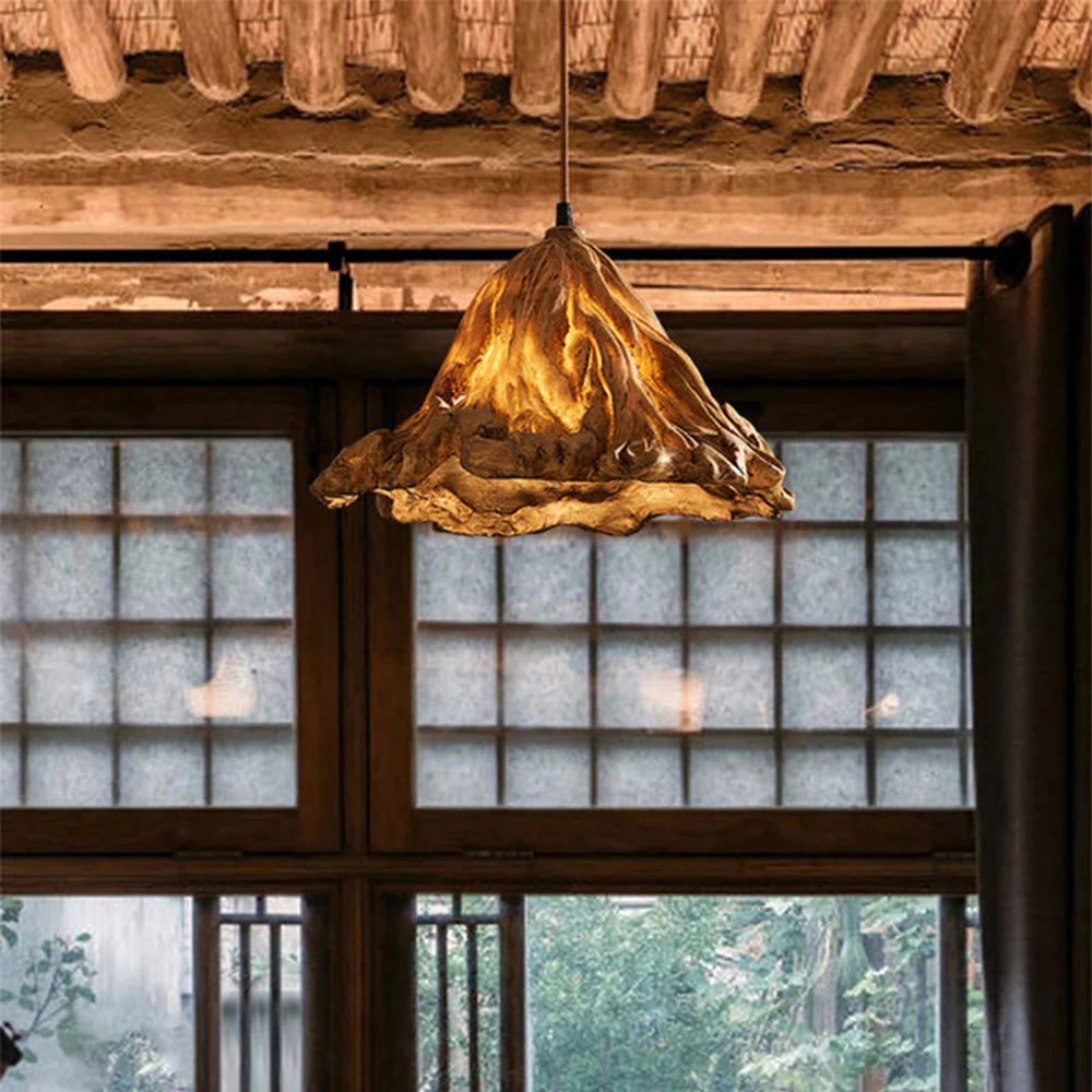 Ritta Art Lotus Leaf LED Pendant Light Resin Dining Room - Neutralighting