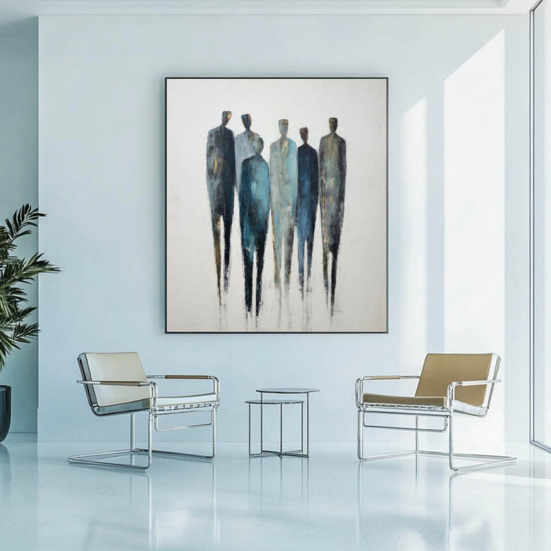 Minimalist Abstract Figures Oil Painting